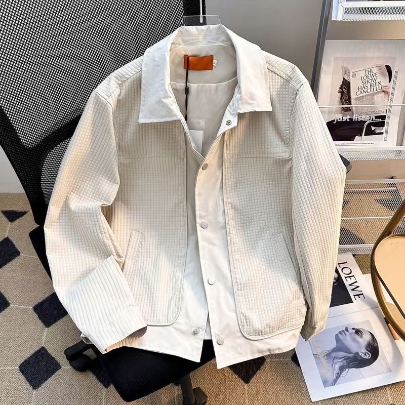 Vintage Off-White Waffle Knit Fake Two-Piece Jacket Size US M / EU 48-50 / 2 - 1 Thumbnail