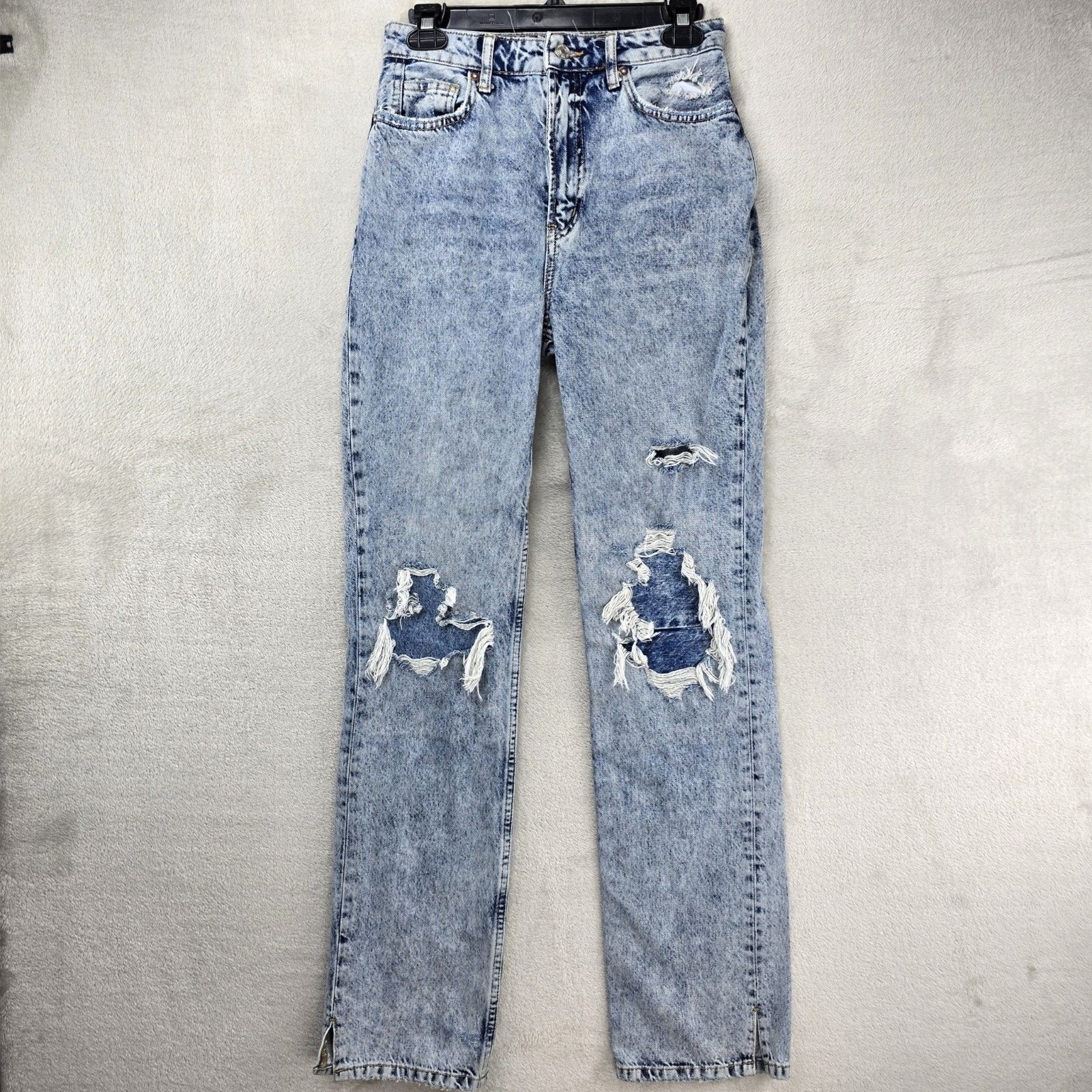 Free People We The Free Jeans Womens 27 Straight Leg Distressed 27x32 Size 27" / US 4 / IT 40 - 1 Thumbnail