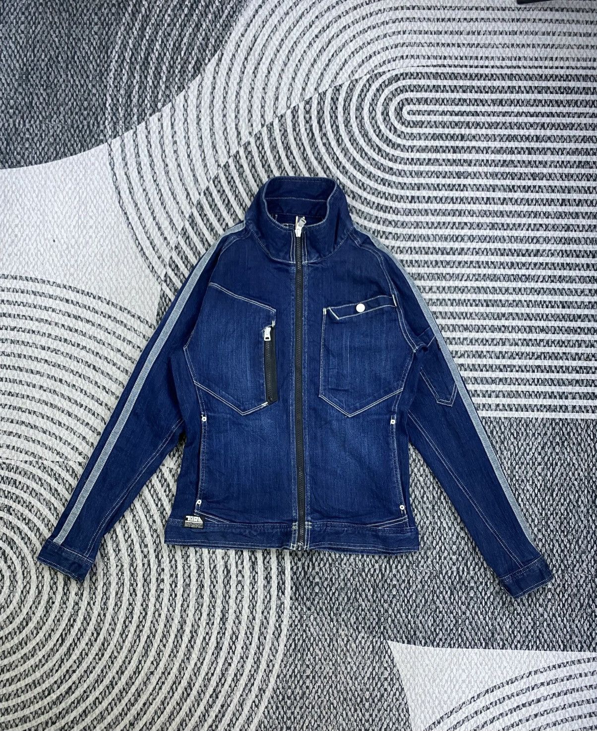Japanese Brand Vintage Tora Workwear Stretch Longsleeve Denim Jacket Size US M / EU 48-50 / 2 - 2 Thumbnail
