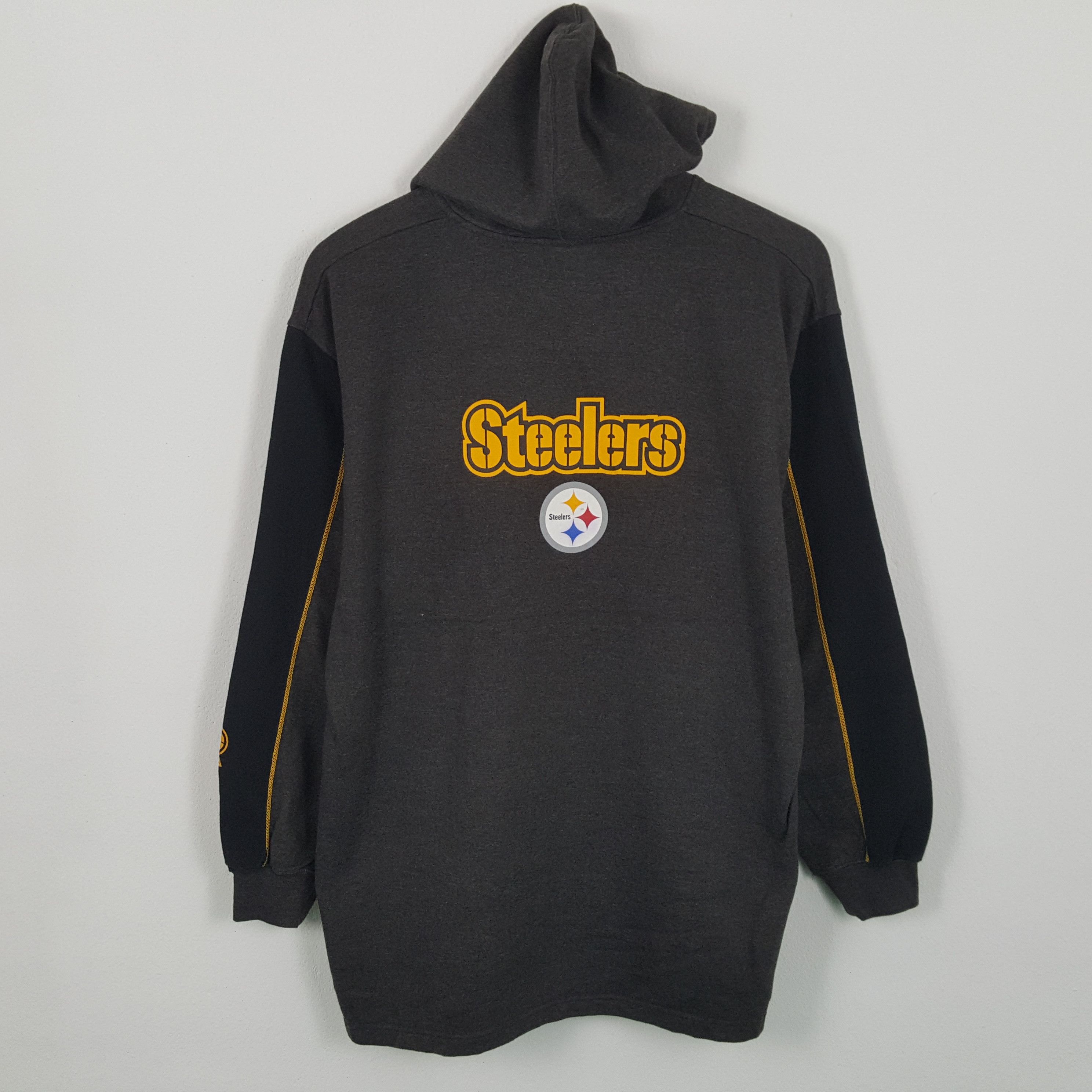 image of Nfl Pittsburgh Steelers American Football Team Hoodies in Grey, Men's (Size 2XL)