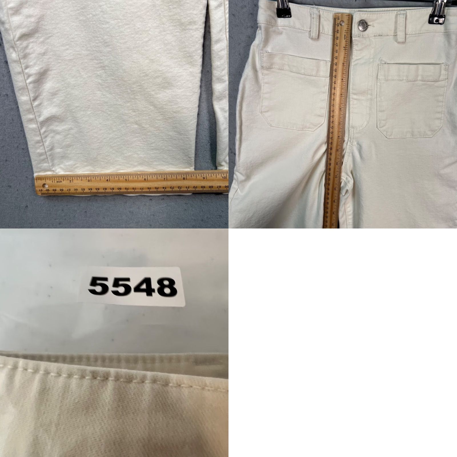 Z Supply Z Supply Pants Womens Size Small High-Waisted Wide-Leg Off-White 27 In Inseam Adult Womens/Regular Clothes Casual Pants Size 28" / US 6 / IT 42 - 8 Thumbnail