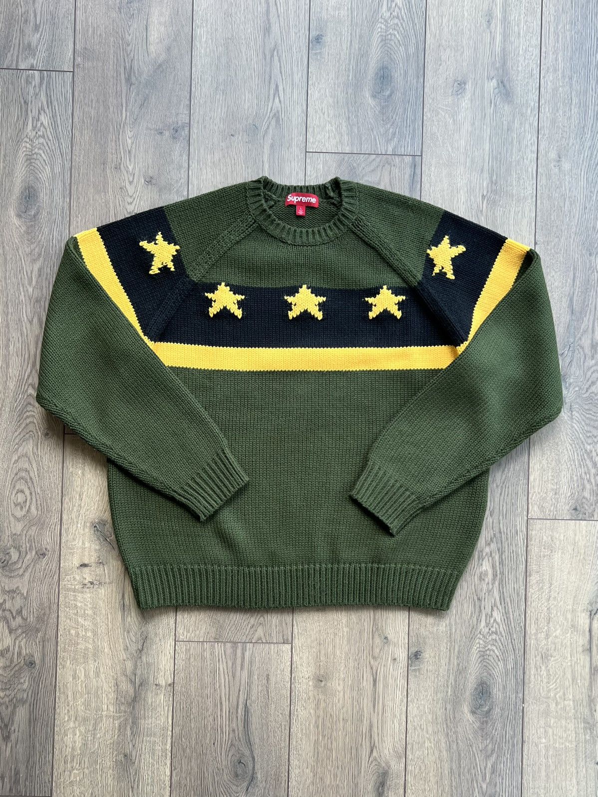 Supreme Supreme Stars Sweater “Green” Large Size US L / EU 52-54 / 3 - 2 Thumbnail