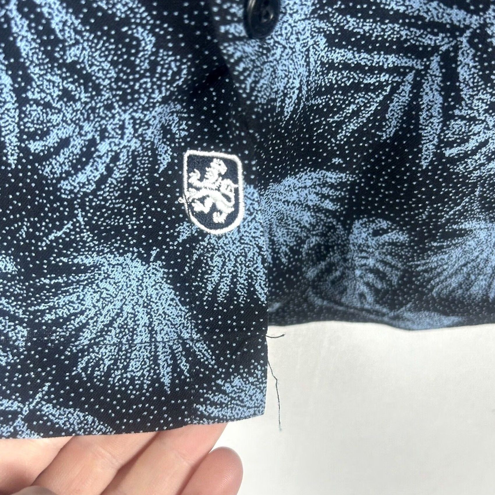 Nat Nast VINTAGE Nat Nast Silk Blend Camp Shirt Men L Blue White Floral Short Sleeve Hawaiian Size US L / EU 52-54 / 3 - 7 Thumbnail