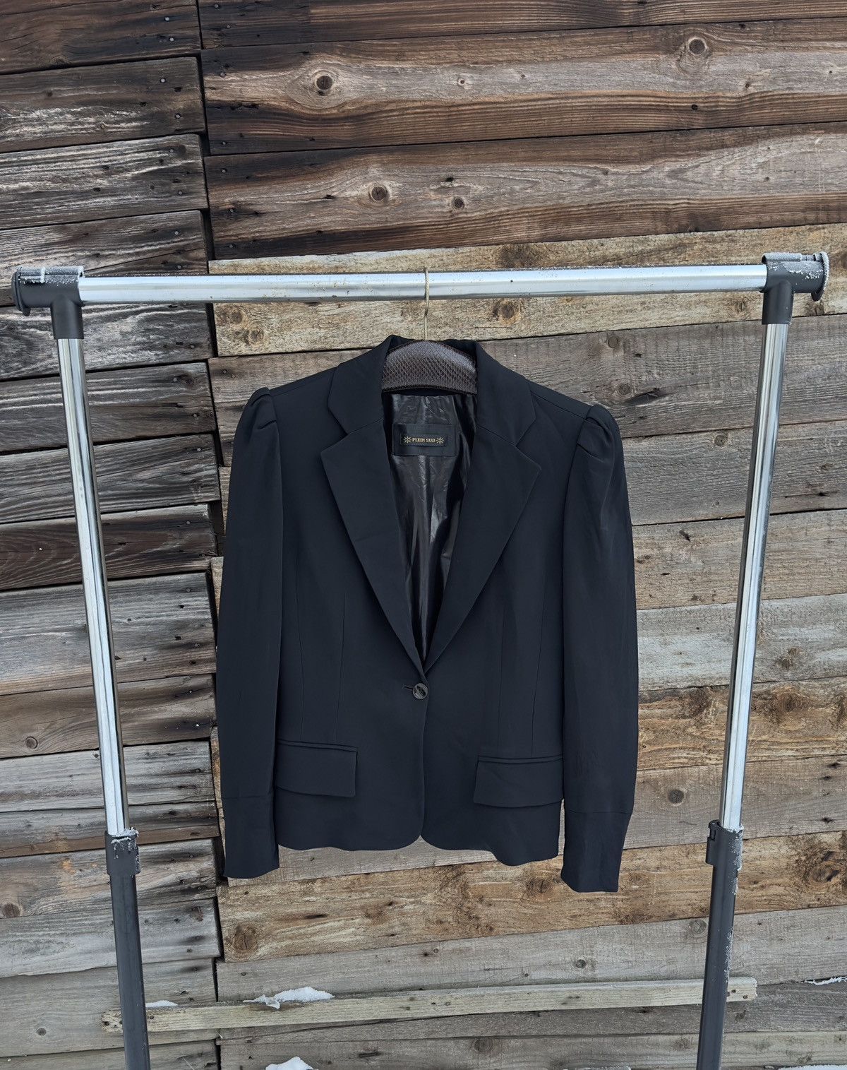 00s Plein Sud Faycal Amor Black Puff Sleeve Blazer Jacket