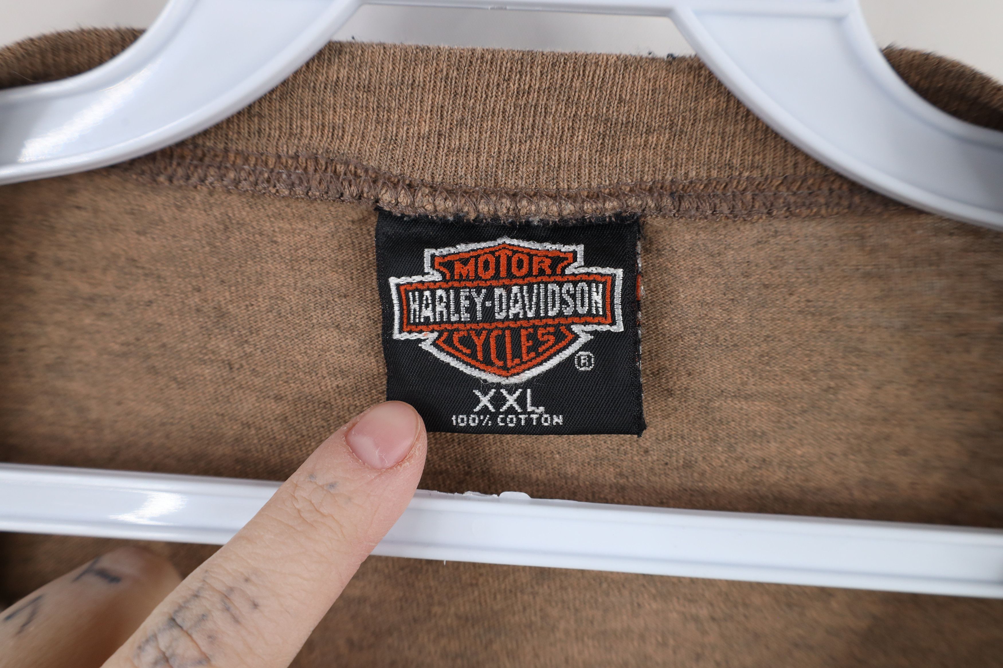 Harley Davidson × Vintage Vintage 90s Harley Davidson Spell Long Sleeve T-Shirt USA Size US XXL / EU 58 / 5 - 7 Thumbnail