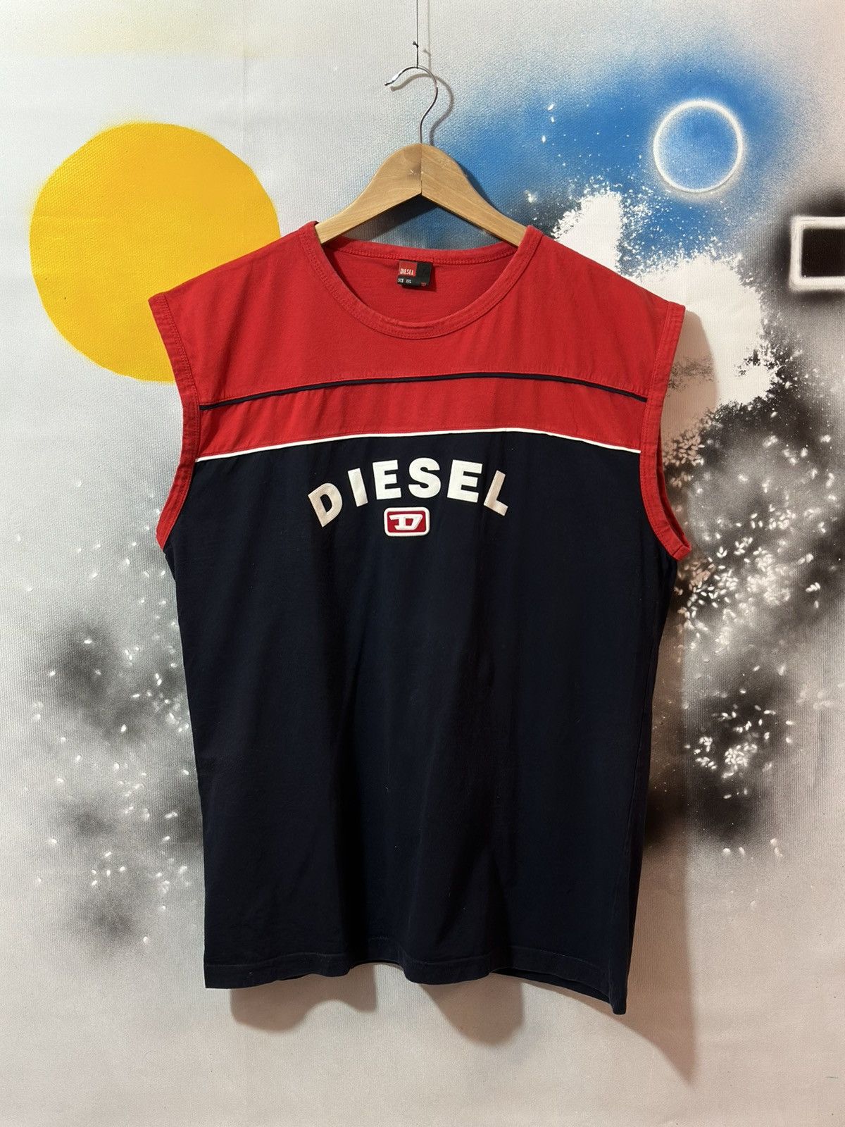 Diesel × Vintage Diesel Vintage Big Logo T Shirt 90s Size US XXL / EU 58 / 5 - 1 Thumbnail