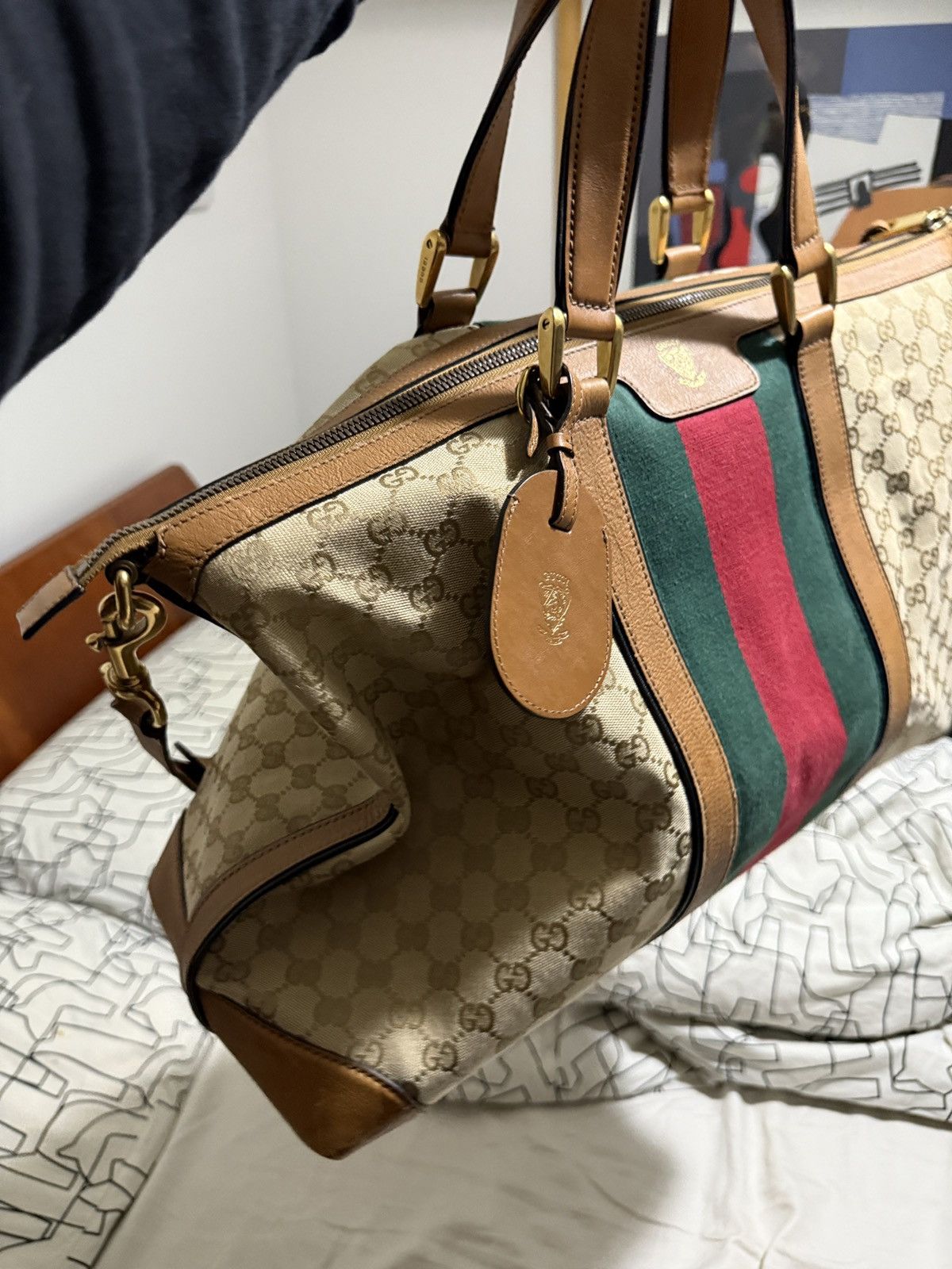 Gucci Gucci Brown Monogram Travel Bag Size ONE SIZE - 2 Thumbnail