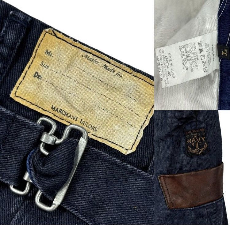 Designer × Japanese Brand × Kapital Vintage Kapital Casual Navy Buckle Back Phat Size US 32 / EU 48 - 6 Thumbnail