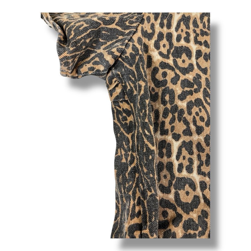Other Beginning Boutique Amee Leopard Print Denim Mini Dress Size Size XL / US 12-14 / IT 48-50 - 8 Thumbnail