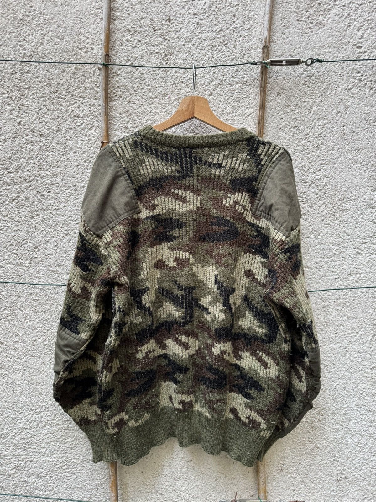Vintage Vintage 90s camo military knit Size US XL / EU 56 / 4 - 3 Thumbnail