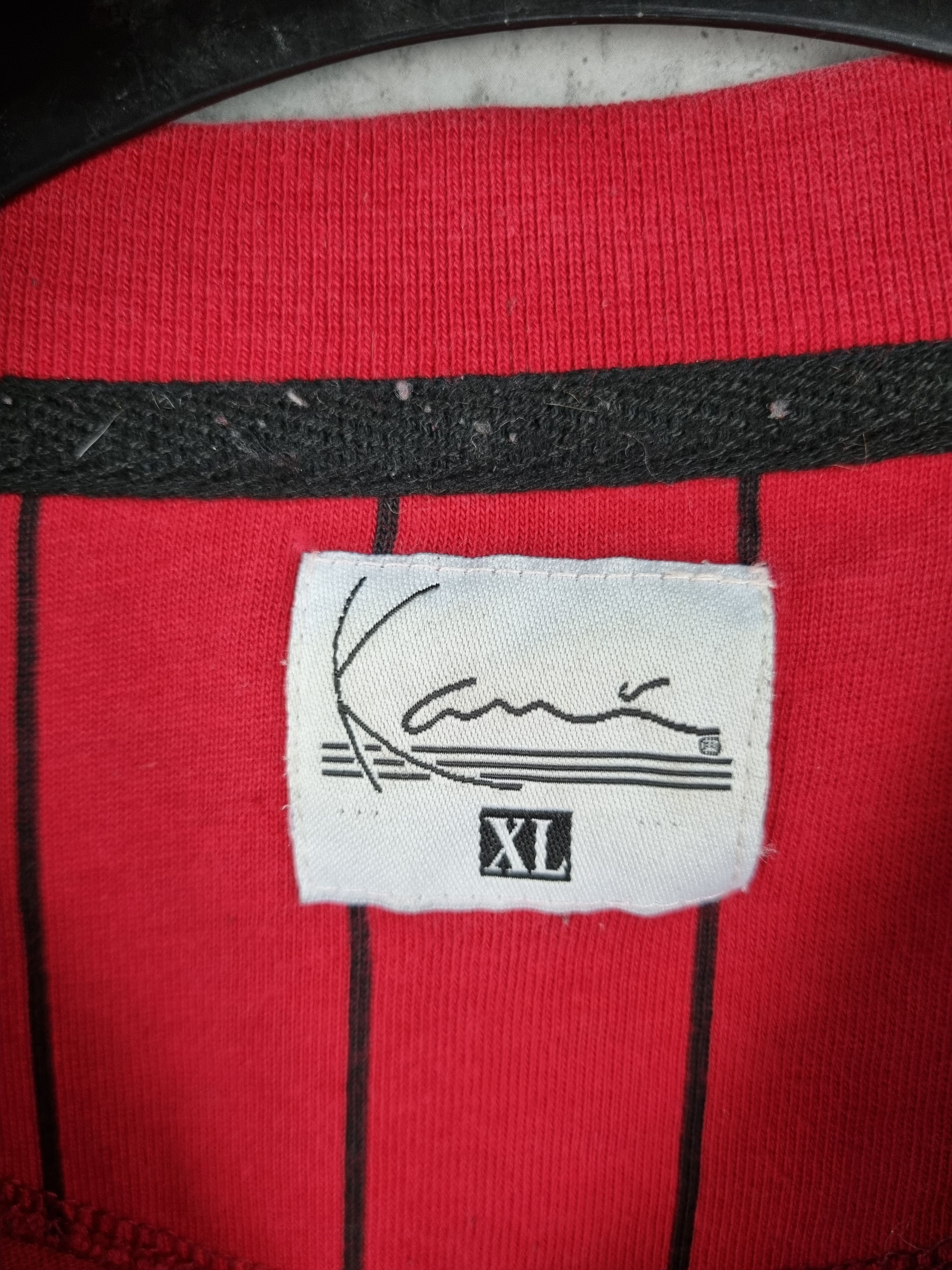 Karl Kani Karl Kani Central Embroidered Logo Pinstriped Teeshirt Size US XL / EU 56 / 4 - 8 Thumbnail