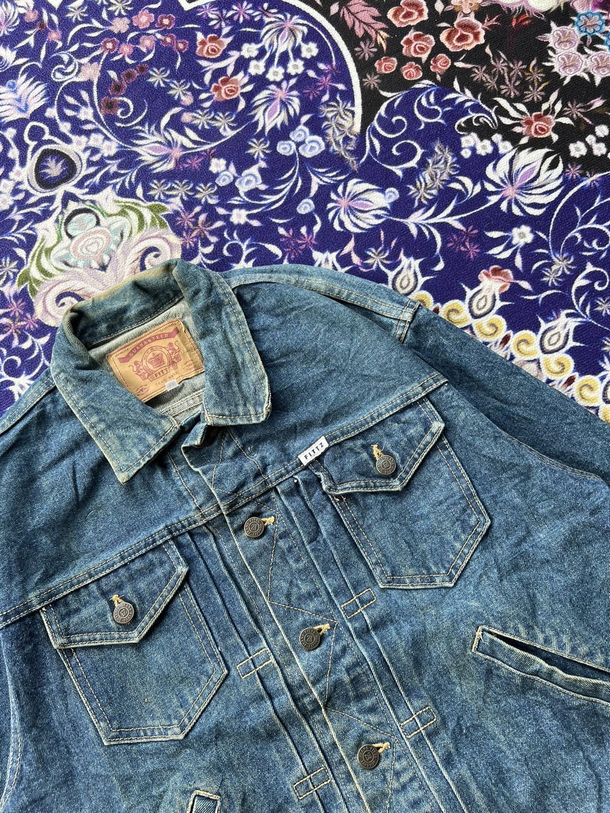 Japanese Brand Vintage Fittz Japanese Brand Indigo Denim Jacket Size US L / EU 52-54 / 3 - 2 Thumbnail