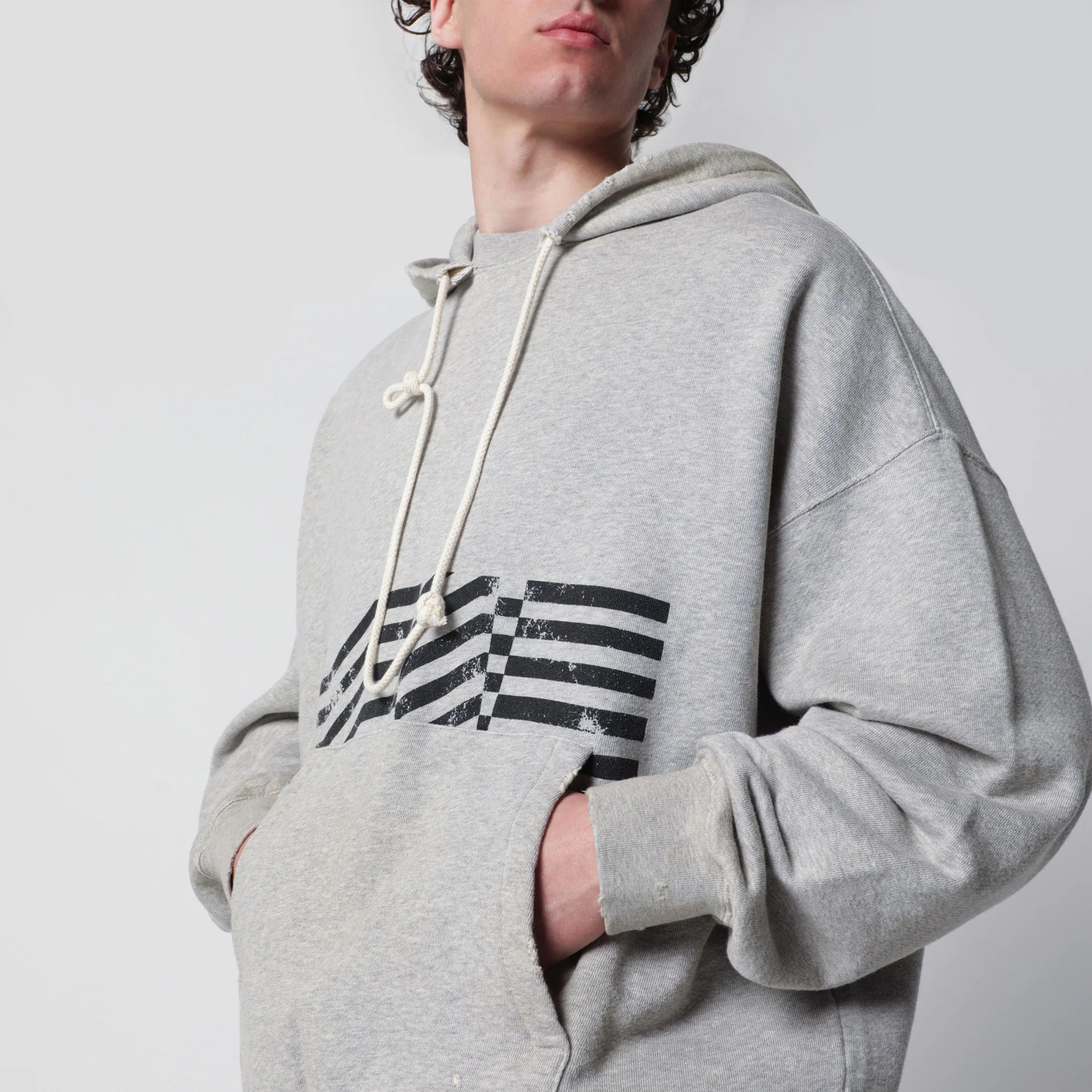 Golden Goose o1d2blof0426 Print Sweatshirt Hoodie in Gray Size US XL / EU 56 / 4 - 3 Thumbnail