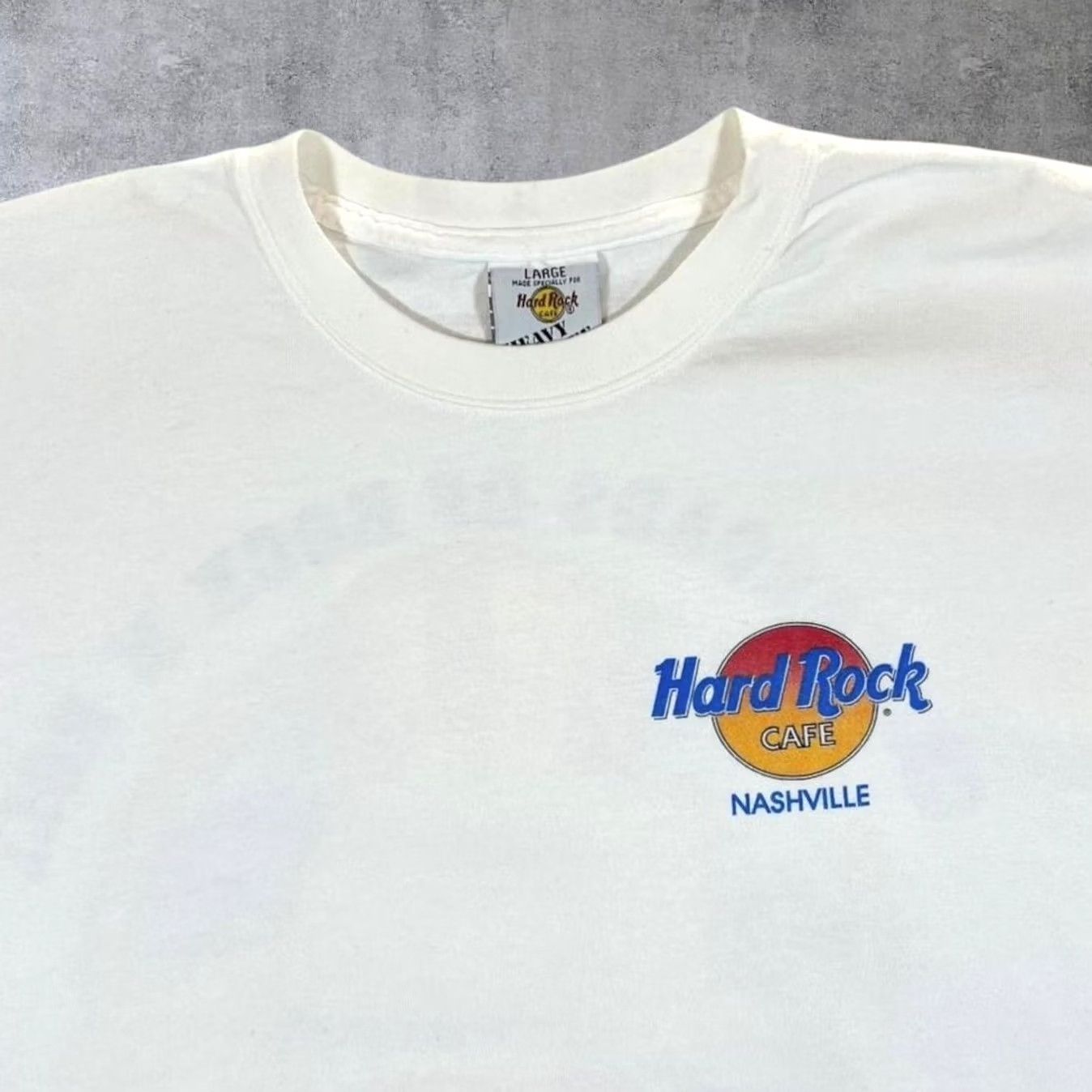 Hard Rock Cafe VINTAGE Hard Rock Cafe Nashville Graphic White T-Shirt L Mens 90s Shirt 1990s Size US L / EU 52-54 / 3 - 4 Thumbnail