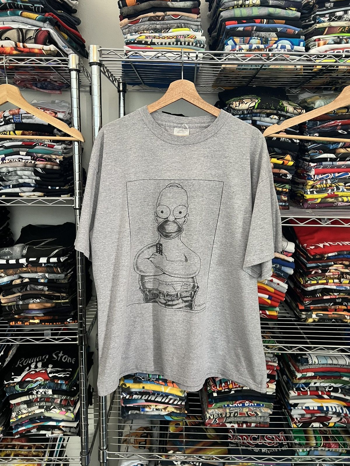 The Simpsons 1994 Homer Couch Potato Calvin Klein Parody Tee Size US XL / EU 56 / 4 - 1 Thumbnail