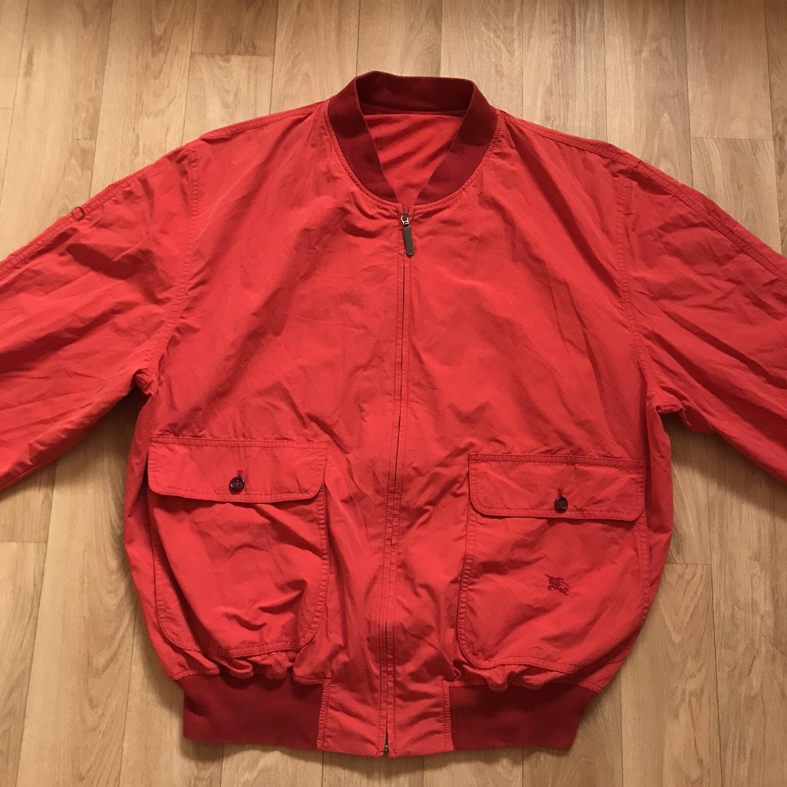 Burberry VINTAGE BURBERRY Bomber Jacket lightweight coat men's Size US XL / EU 56 / 4 - 2 Thumbnail
