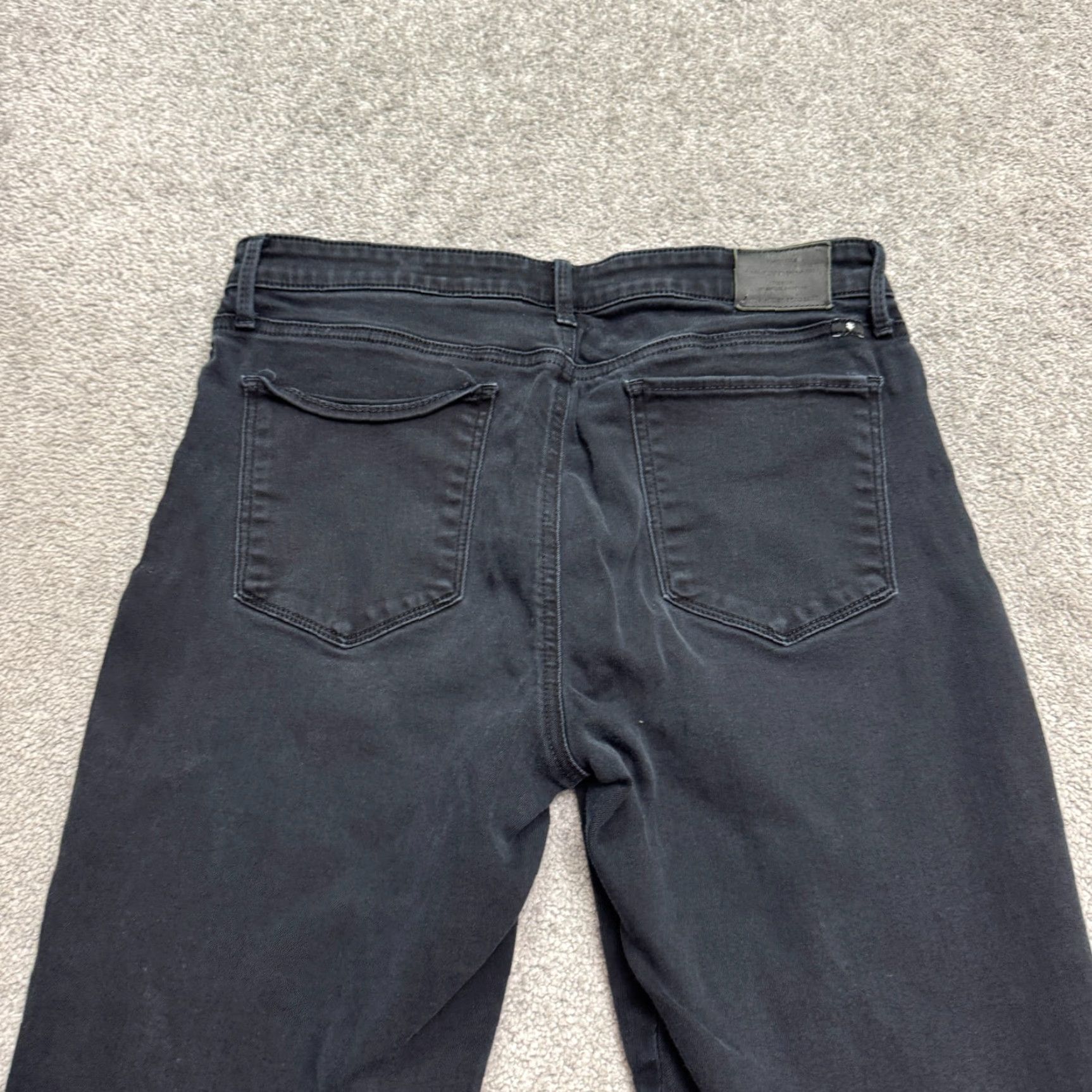 Lucky Brand VINTAGE Lucky Brand Windwill AVA Skinny Denim Jeans Womens 12 High Rise Black 31x28 Size 34" / US 12 / IT 48 - 3 Thumbnail