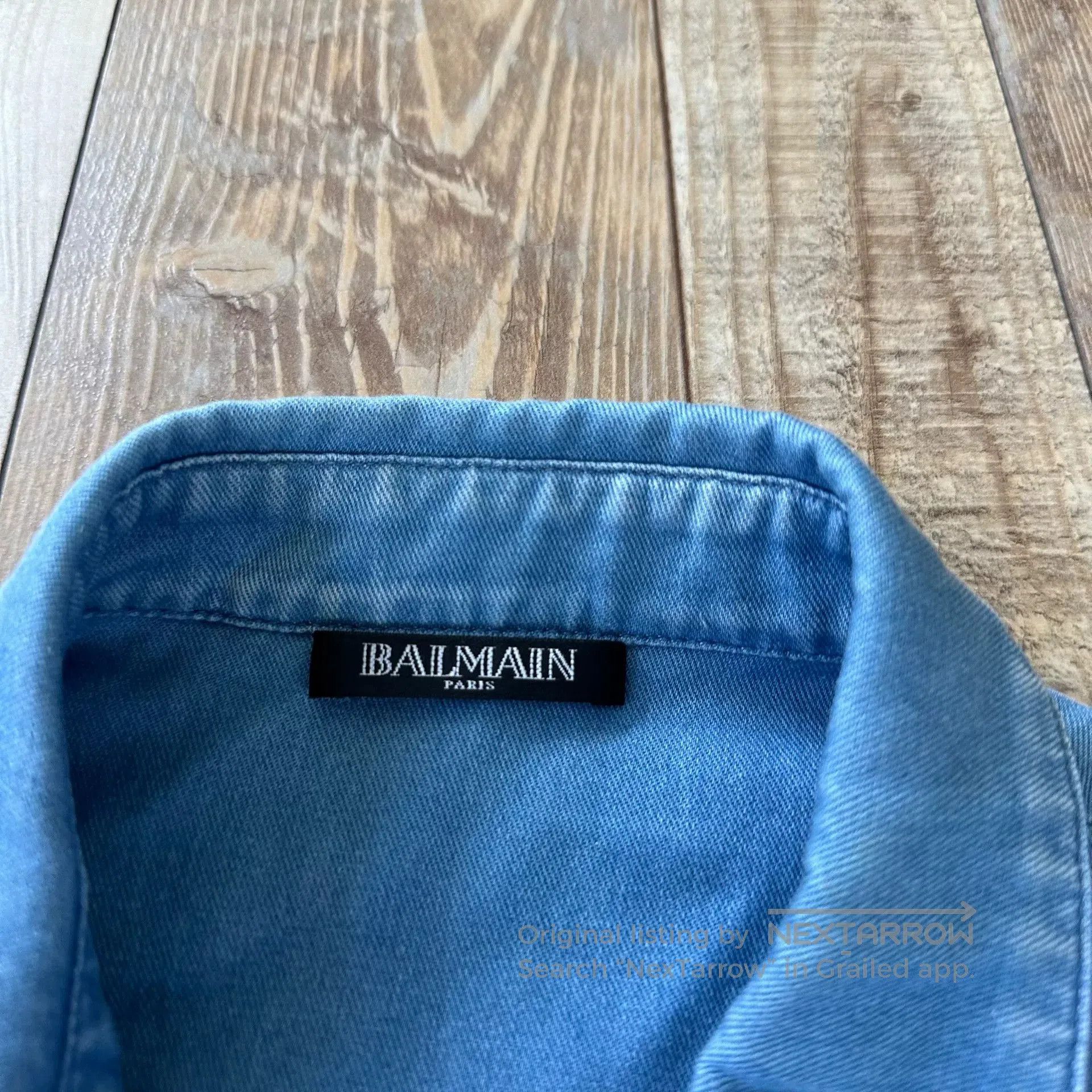Balmain Balmain Lion Head Button Denim Shirt. Size US XS / EU 42 / 0 - 5 Thumbnail