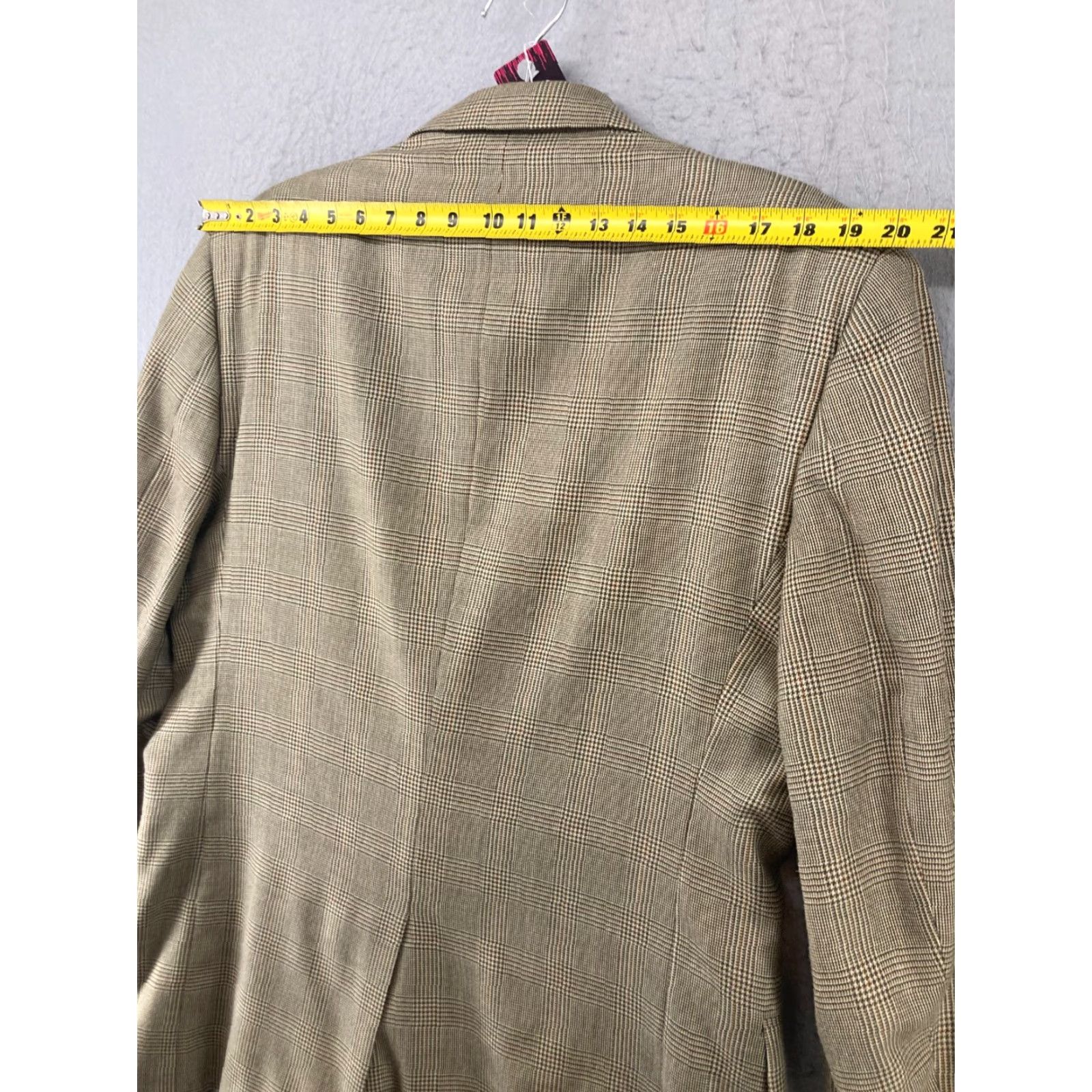Jos. A. Bank Jos. A. Bank Suit Jacket Mens 42 R Wool Silk Blend Glen Check Jacket Single-Breasted 2-Button Notch Mens 42 R Multicolor Size 42R - 6 Thumbnail