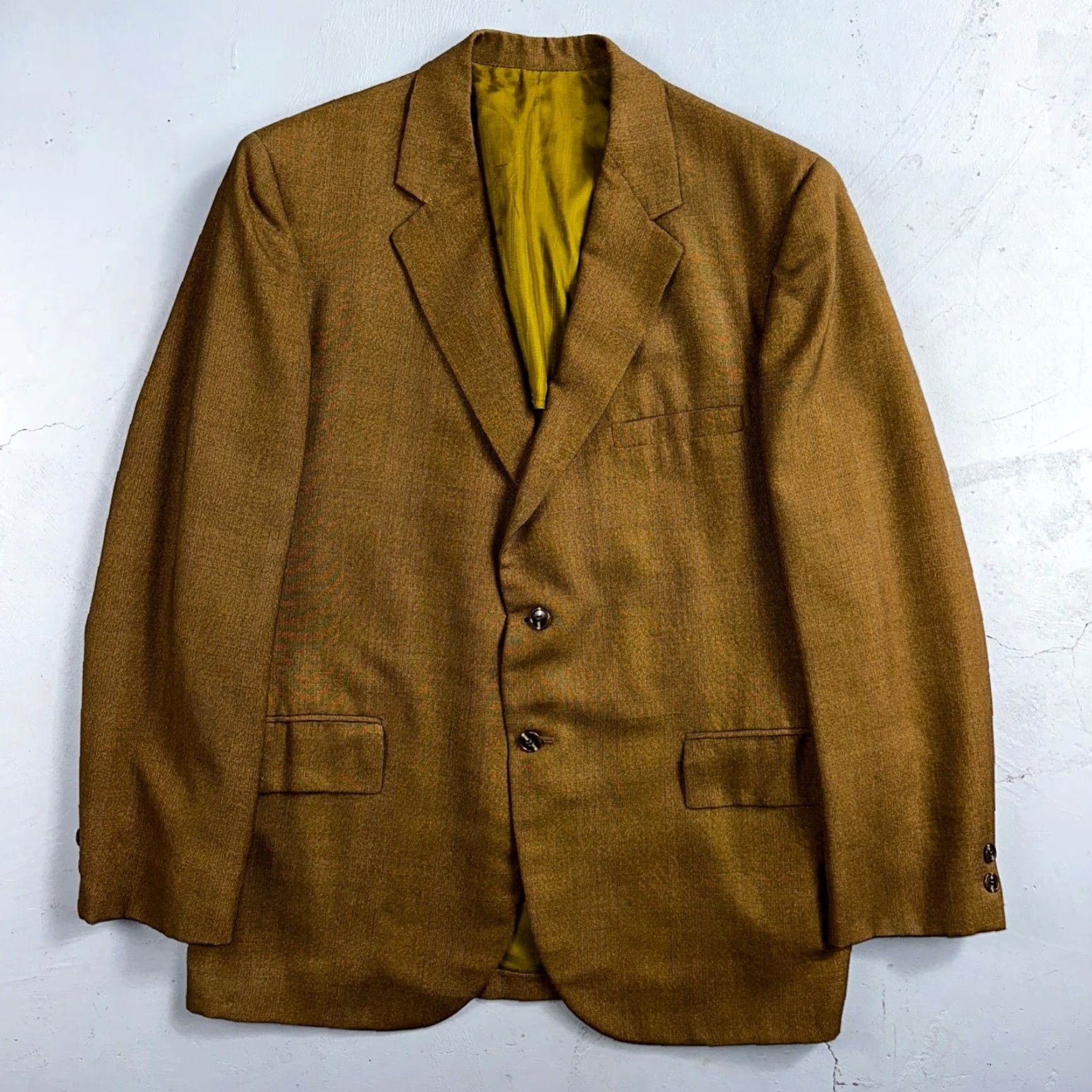 Vintage VINTAGE Lenox Hall 3 PC Suit Jacket Coat Pants Vest Rockabilly 70s 1970s Brown 42 Mens Plaid Mid Century Size 42R - 2 Thumbnail