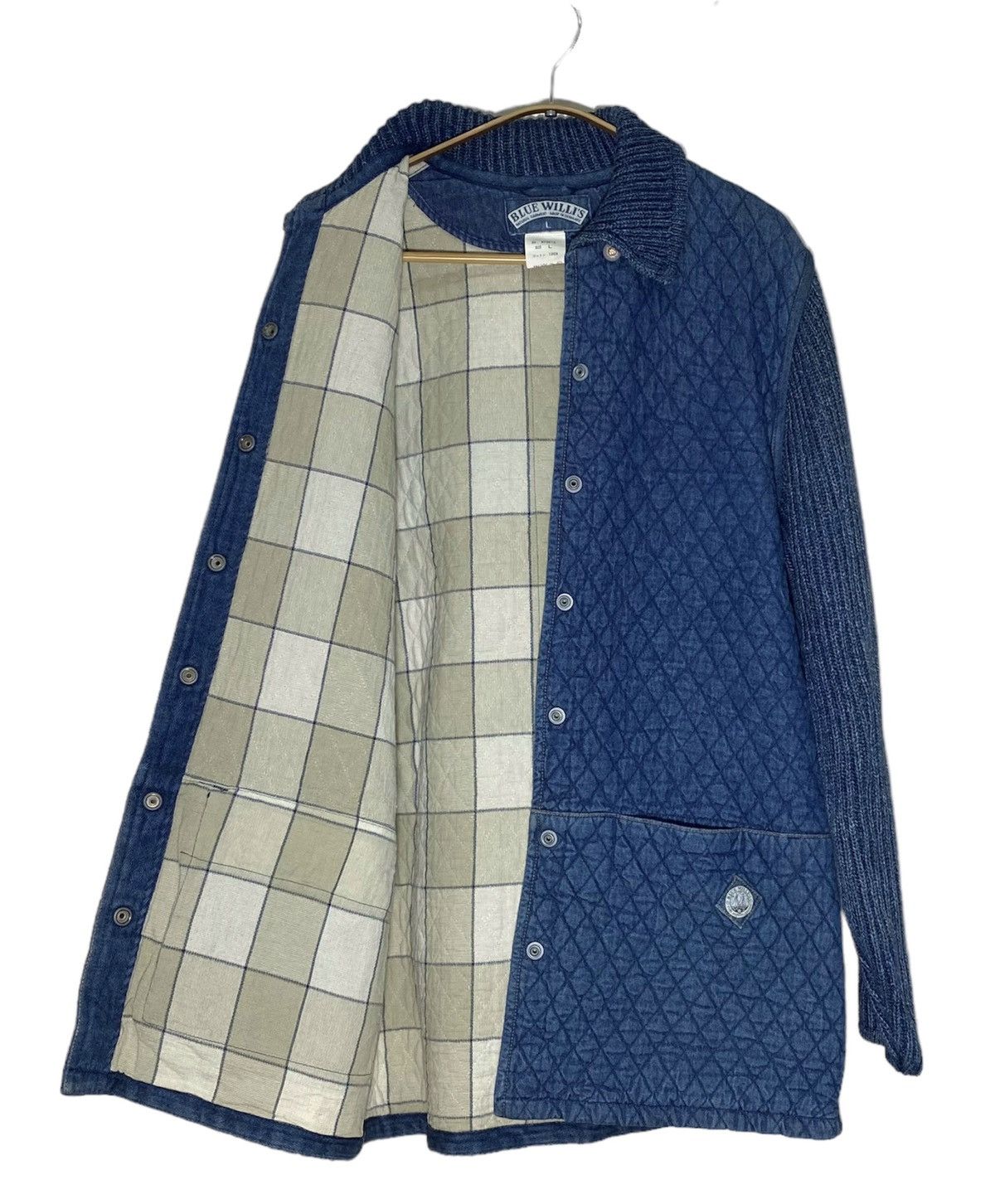 Indigo × Japanese Brand Vintage BLUE WILLI's indigo Coat Jacket Made in Denmark Size US M / EU 48-50 / 2 - 1 Thumbnail