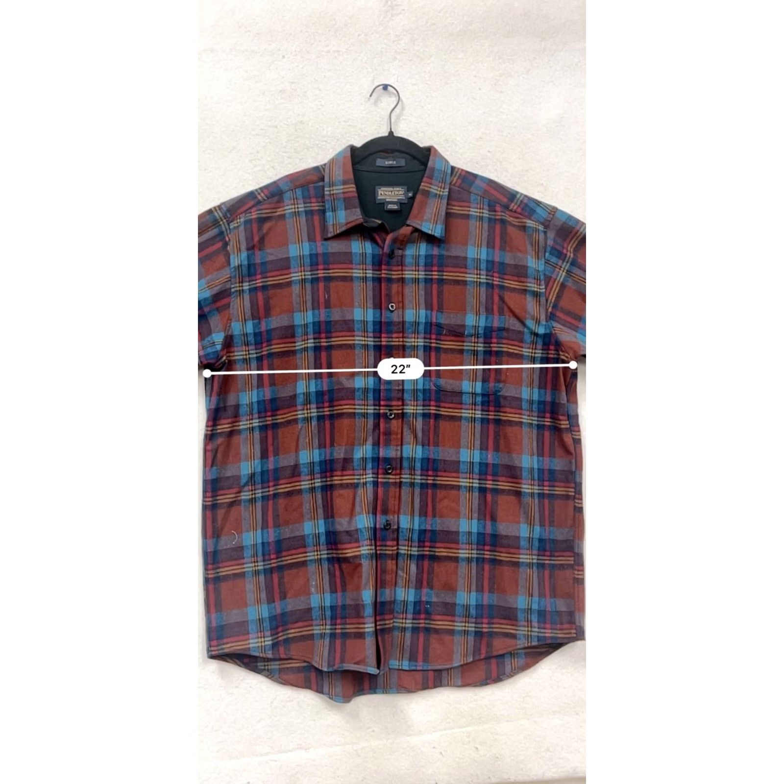 Pendleton VINTAGE Pendleton Plaid Flannel Shirt Long Sleeve Mens XL Red Wool Blend Button-Up Size US XL / EU 56 / 4 - 8 Thumbnail