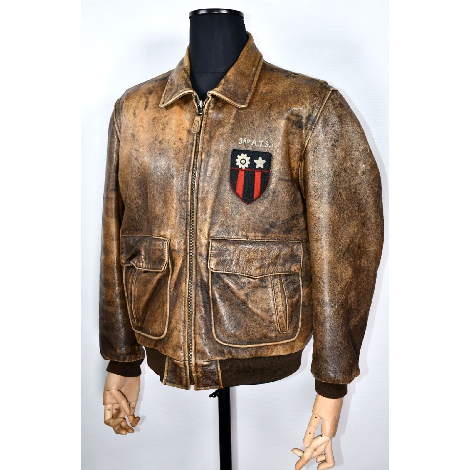 Vintage Chevignon Jacket Bomber Leather Brown L Mens Vintage Flight Shirt Jackethood? Size US L / EU 52-54 / 3 - 7 Thumbnail