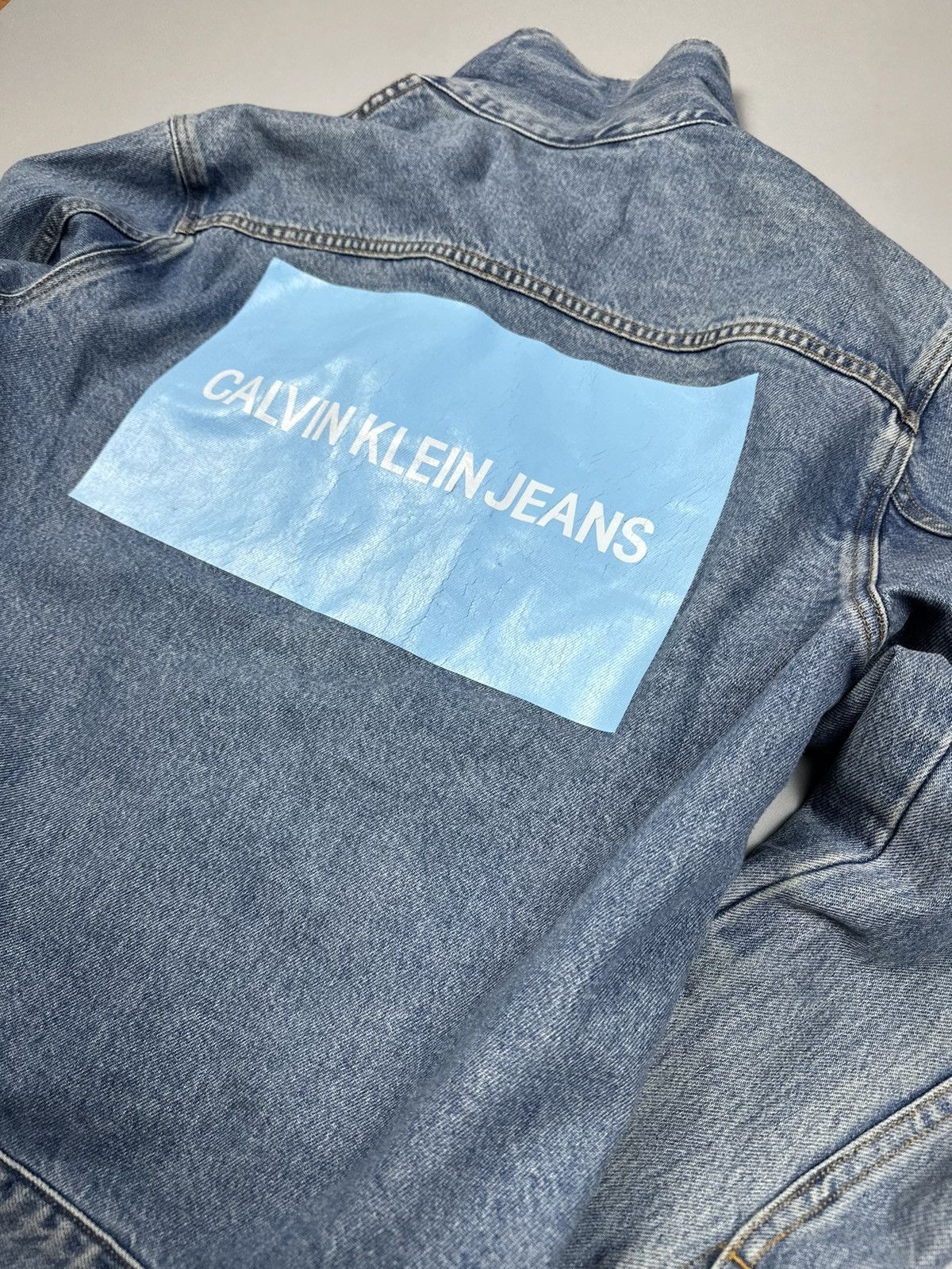 Calvin Klein Calvin Klein Denim Jean Jaket Big Back Logo Size US M / EU 48-50 / 2 - 8 Thumbnail