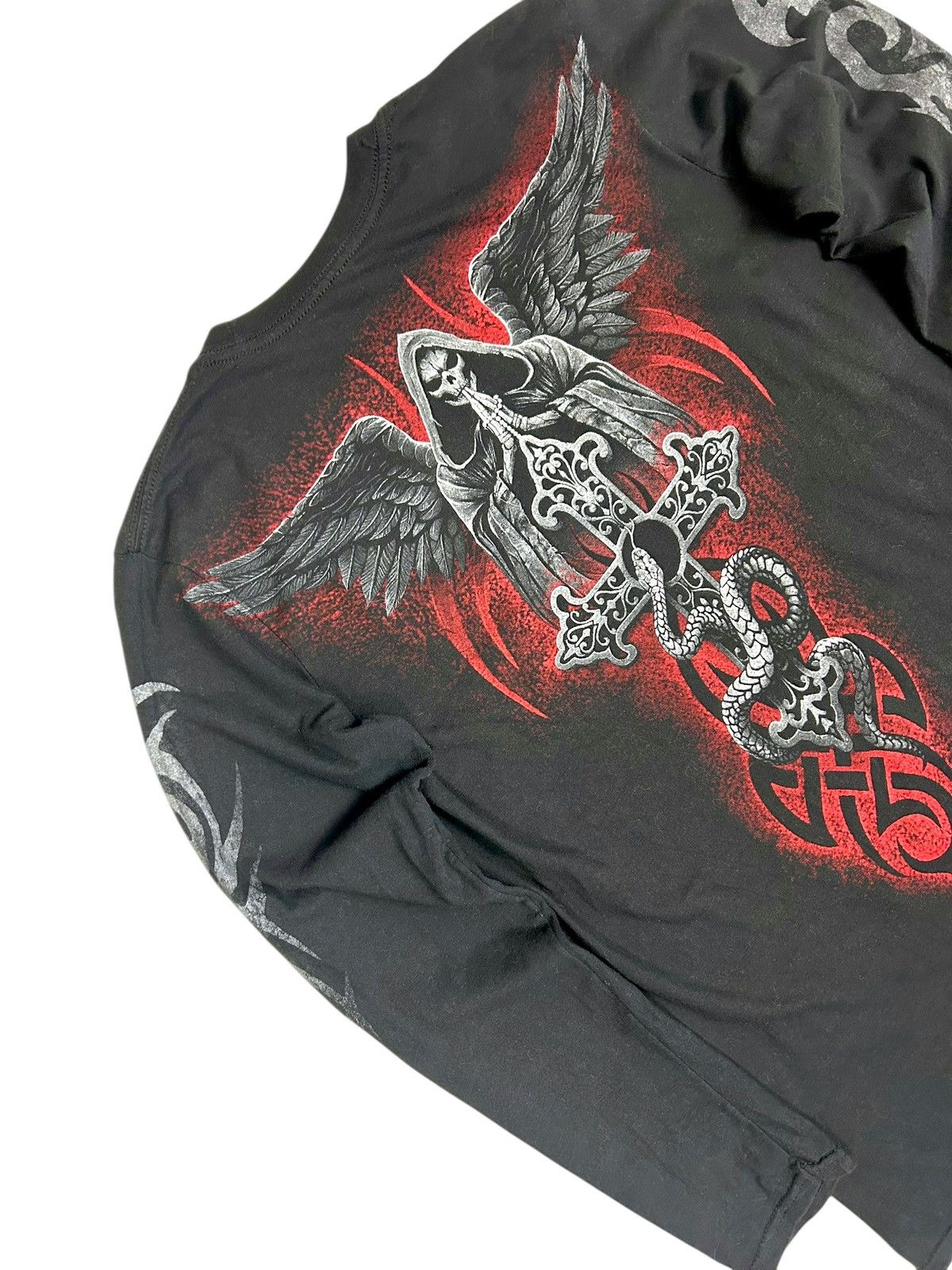 Vintage ☠️ Vintage Gothic Tribal long sleeve tee Spiral Affliction Size US S / EU 44-46 / 1 - 4 Thumbnail