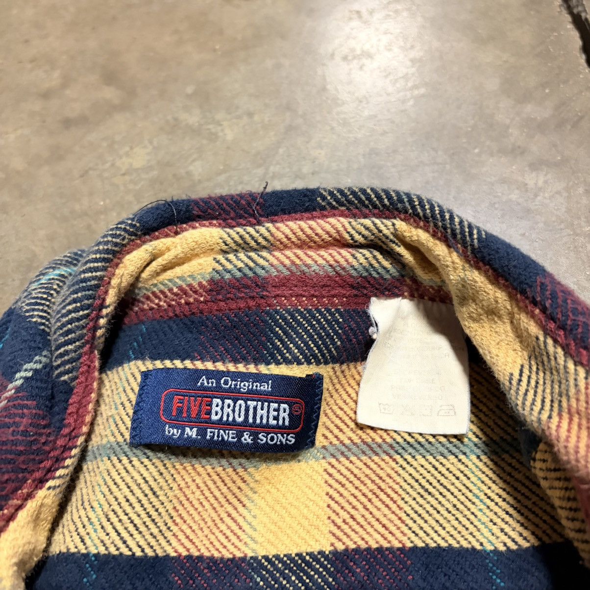 FiveBrother Vintage Five Brother Plaid Flannel Shirt Button Up Workwear Size US XL / EU 56 / 4 - 8 Thumbnail