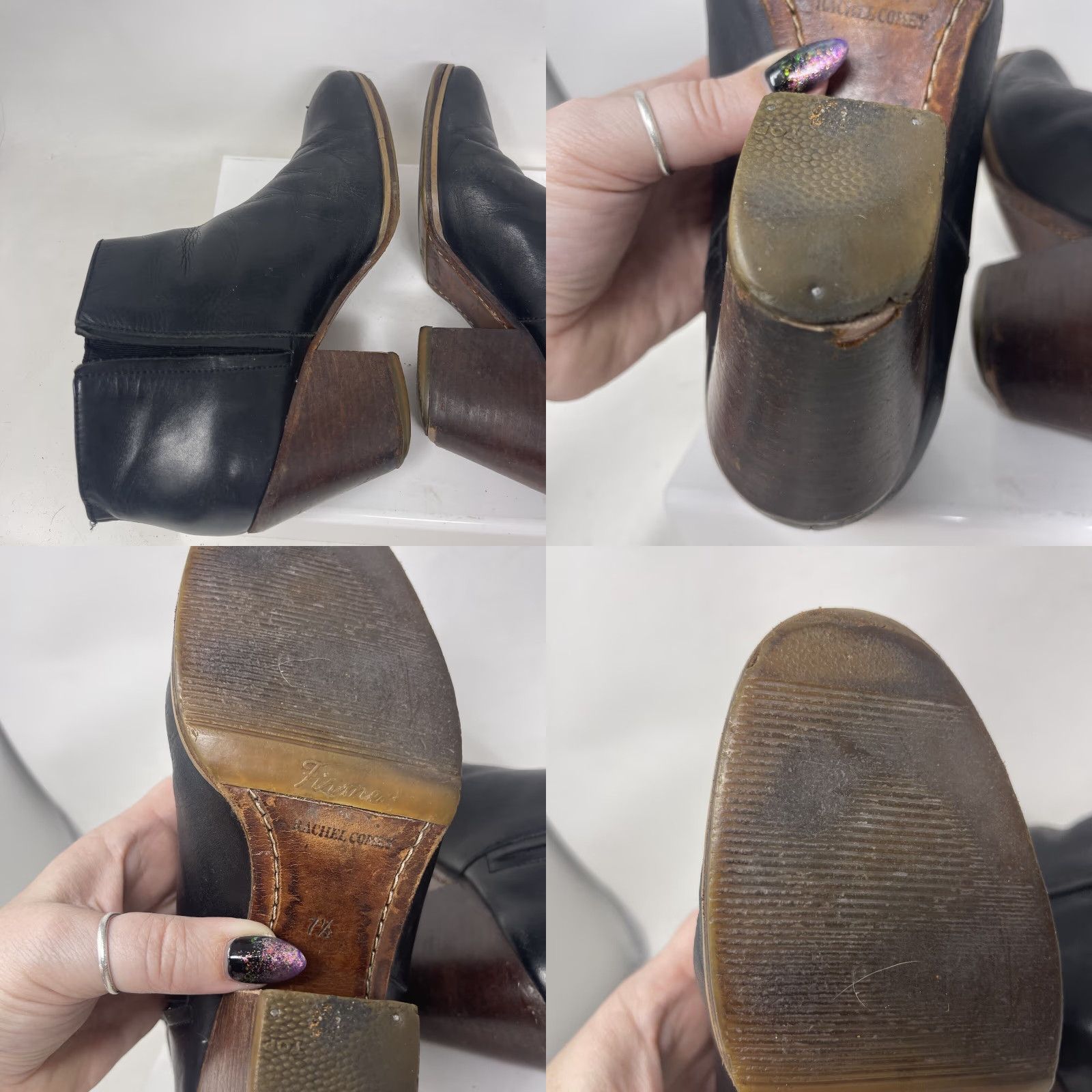 Rachel Comey Rachel Comey Mars Booties 7.5 Black Leather Chunky Heel Womens Size US 7.5 / IT 37.5 - 8 Thumbnail