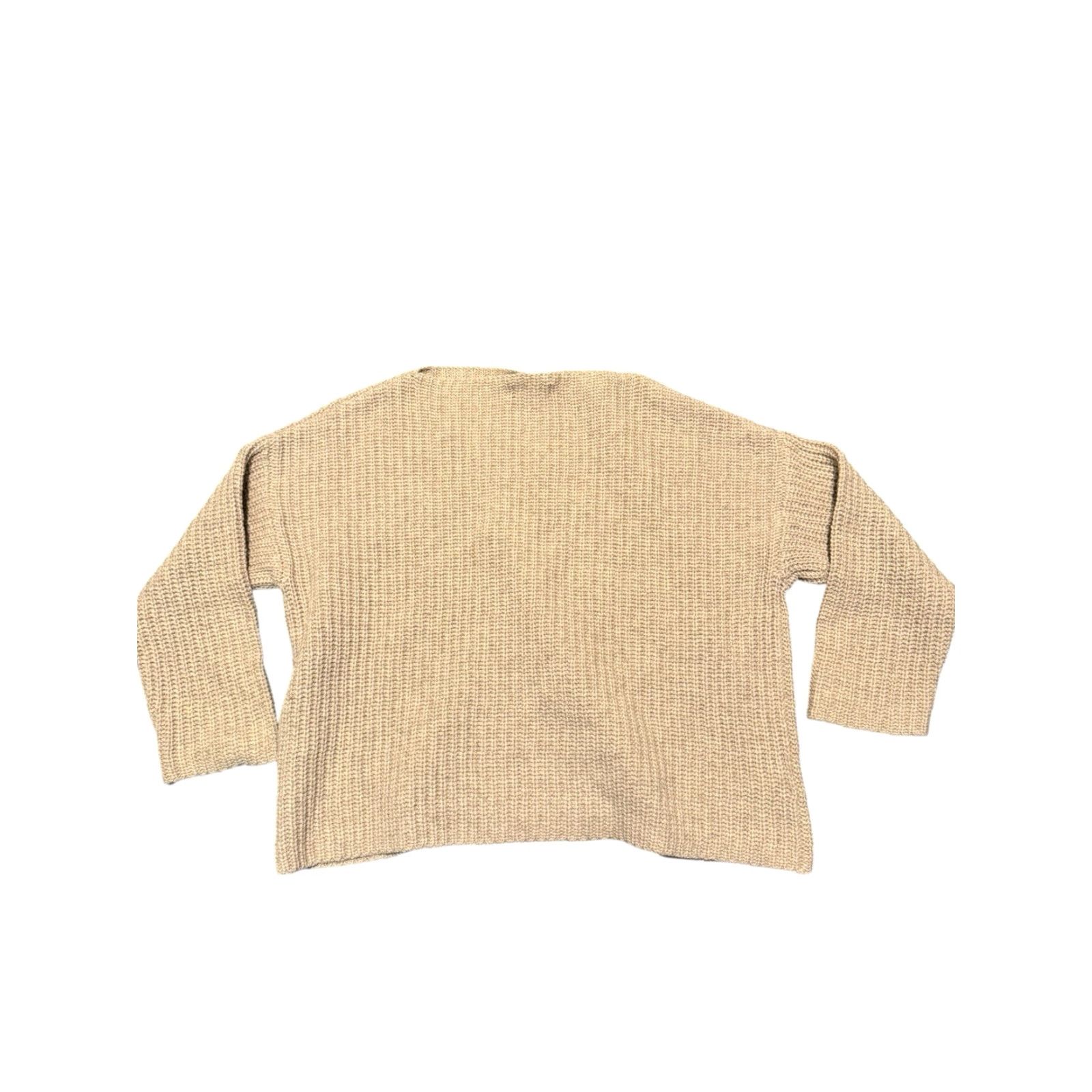 Vince Vince Boatneck Crop Sweater Beige Wool Blend Size Medium Women Pullover Knit, Regular, Long Sleeve, Casual, Winter Fall Spring Size M / US 6-8 / IT 42-44 - 6 Thumbnail