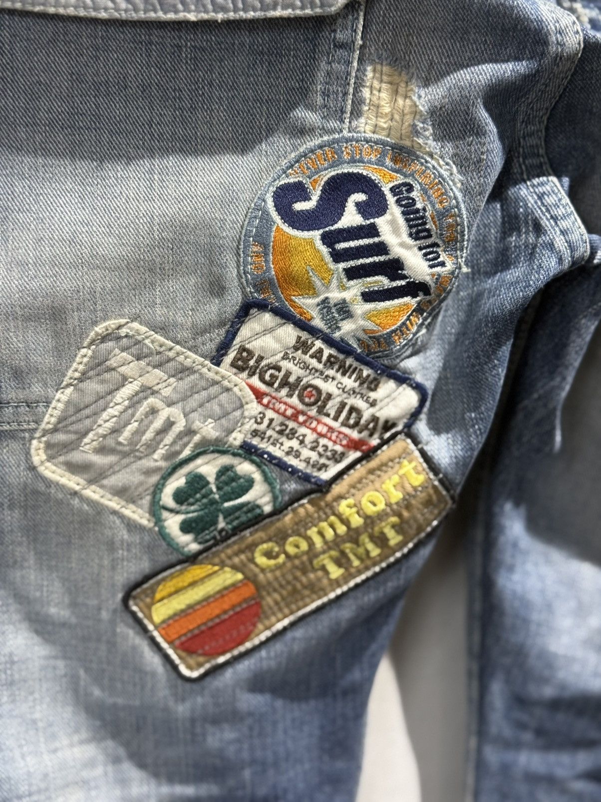 Japanese Brand Japanese fashion TMT japan Bush Denim PatchWork Jeans Size US 32 / EU 48 - 9 Thumbnail