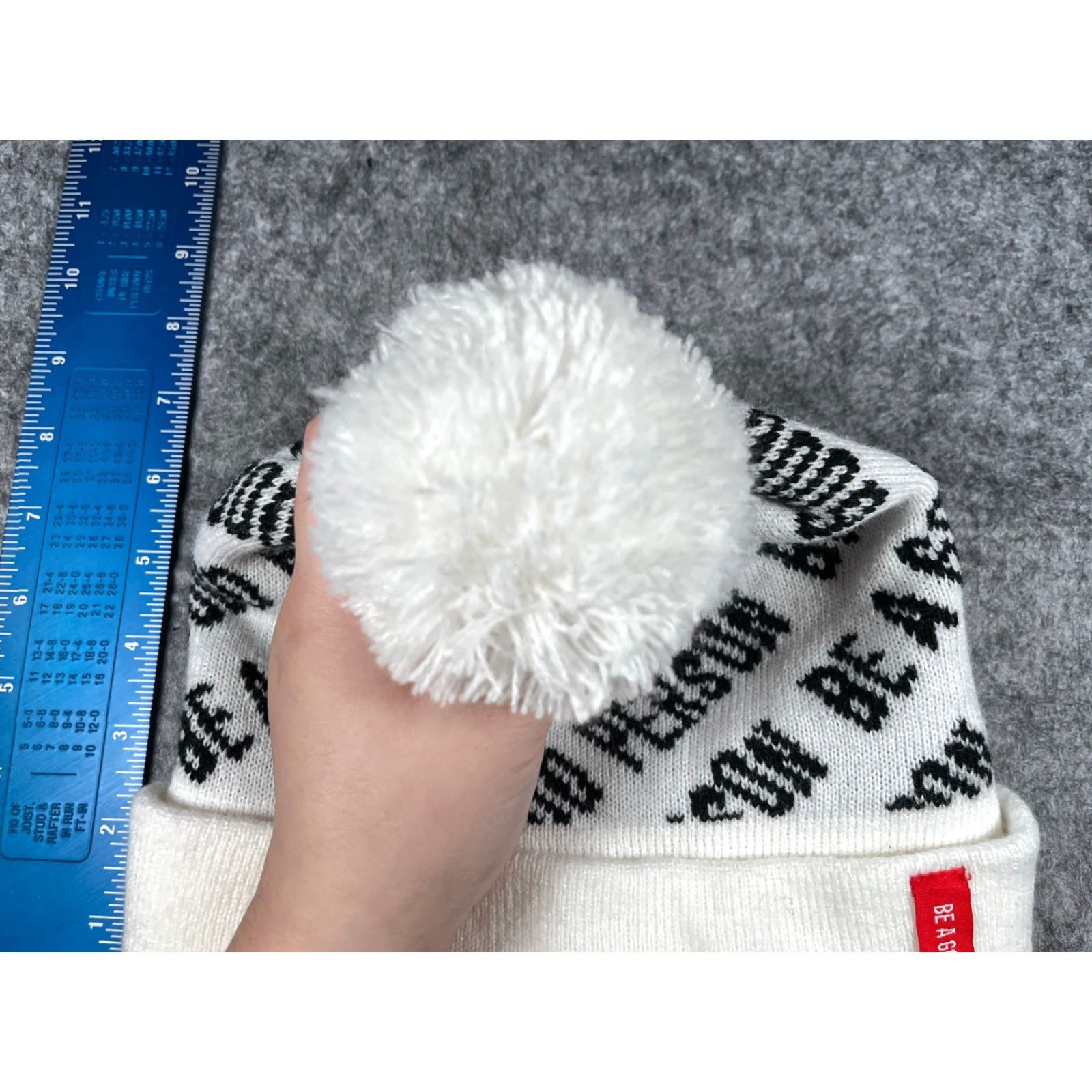 Vintage Be A Good Person Beanie Adult One Size White Knit Acrylic Ski Cap Unisex Size ONE SIZE - 4 Thumbnail