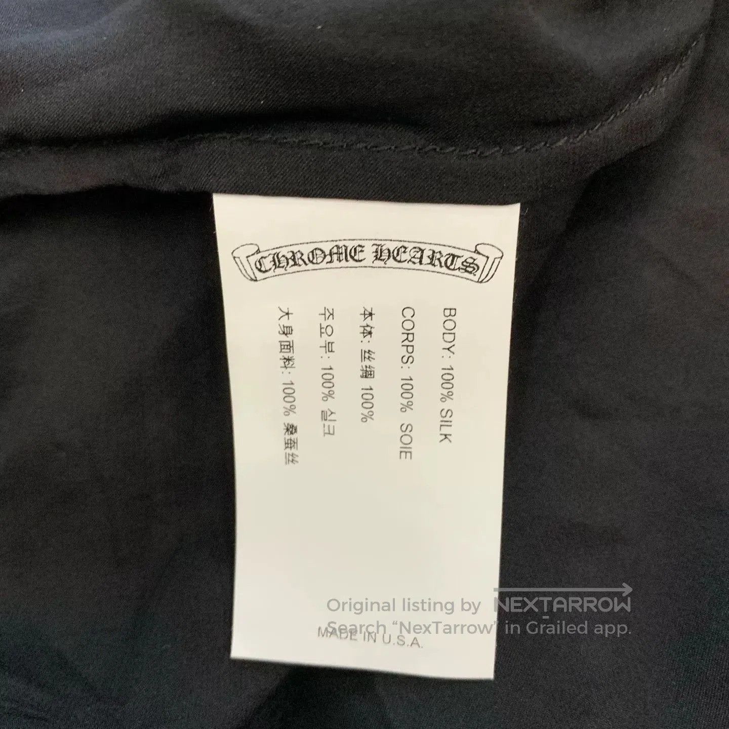 Chrome Hearts Black Silk Floral Print Silk Shirt Jacket. Size US S / EU 44-46 / 1 - 5 Thumbnail