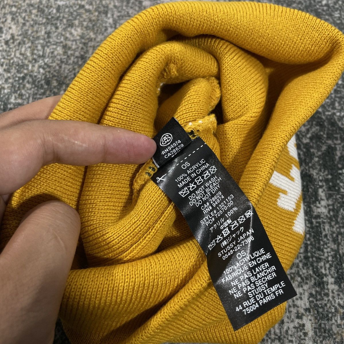 Stussy STUSSY SPORT BEANIE YELLOW Size ONE SIZE - 7 Thumbnail