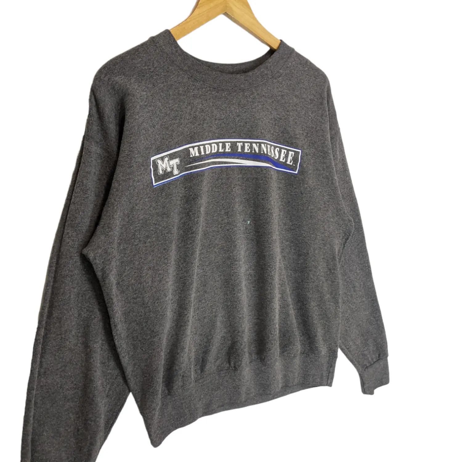 Vintage Vintage 90's MT Middle Tennessee State University Sweatshirt Size L / US 10 / IT 46 - 3 Thumbnail