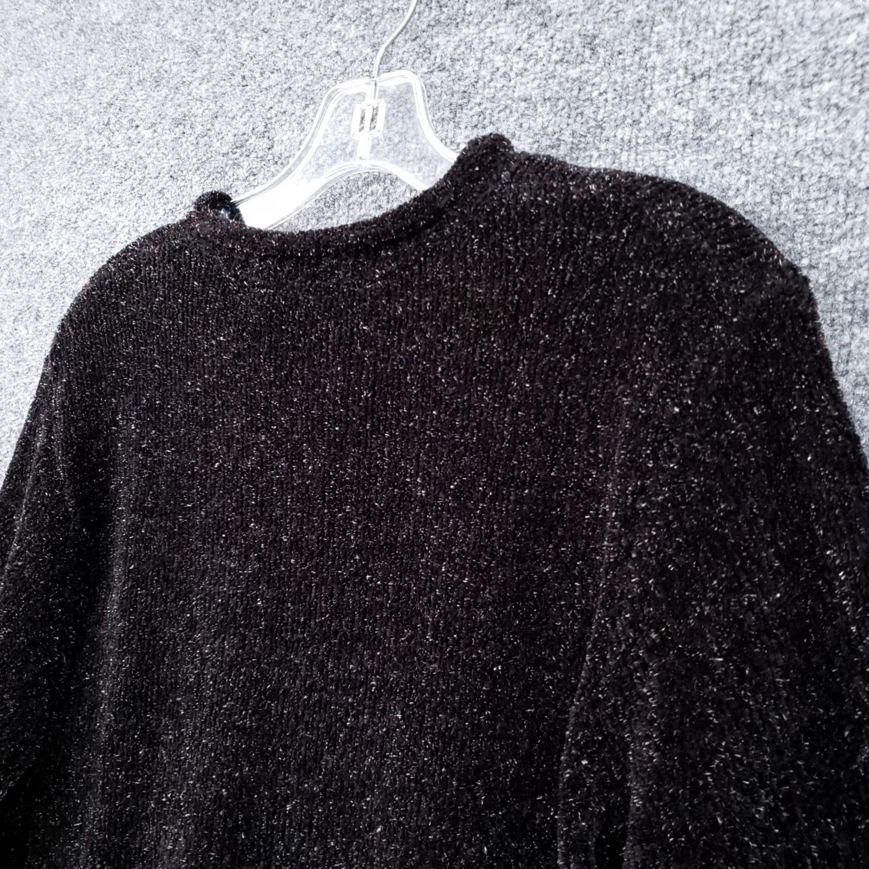 Croft & Barrow Croft & Barrow Womens S Small Black Pullover Sweater Metallic Long Sleeves Knit Size S / US 4 / IT 40 - 7 Thumbnail