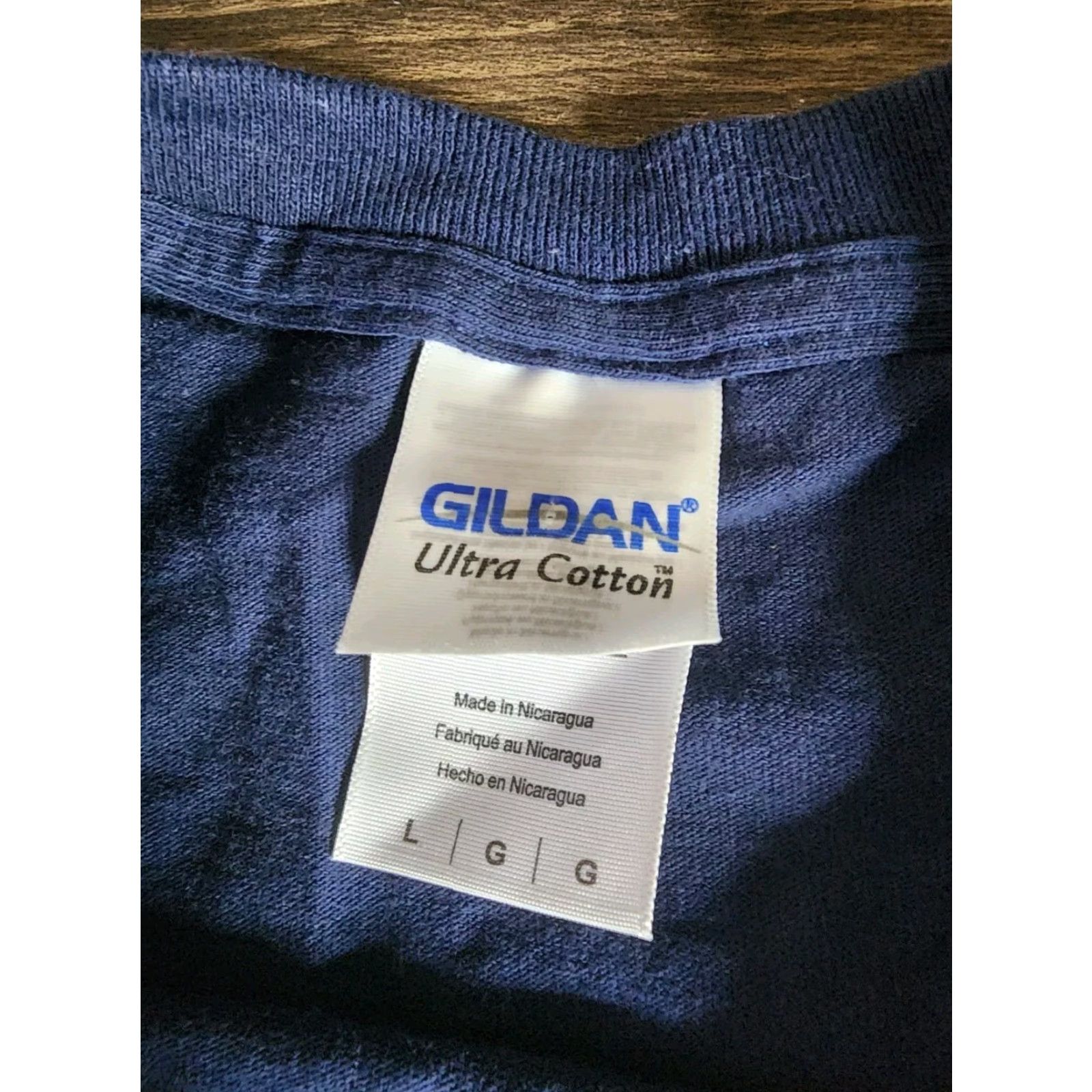 Gildan VINTAGE Gildan T-Shirt Mens L Blue Retro Y2K Oh Fudge! The Original Fudge Kitchen Short Sleeve Crew Neck 100% Cotton Preshrunk Graphic Print Size US L / EU 52-54 / 3 - 5 Thumbnail