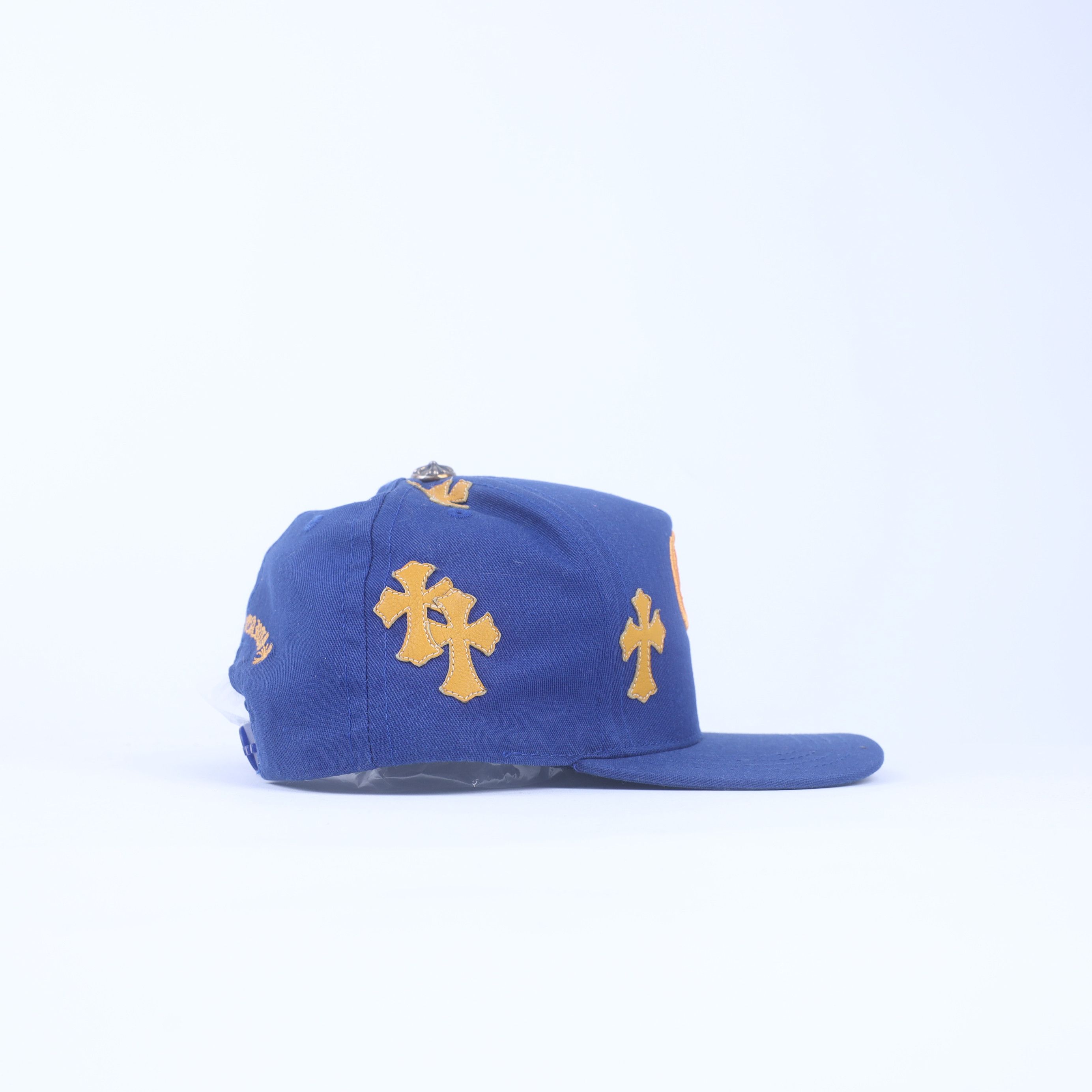 Chrome Hearts CH Patchwork Cross Blue & Yellow Trucker Hat Size ONE SIZE - 2 Thumbnail