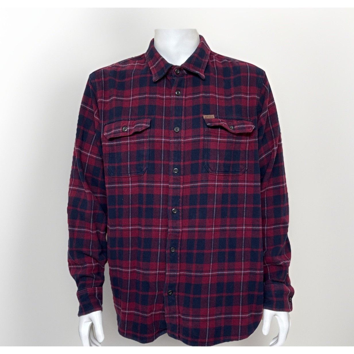 Orvis Orvis Shirt Jacket Mens 2XL Red Blue Plaid Flannel Heavy Sha Size US XXL / EU 58 / 5 - 1 Thumbnail