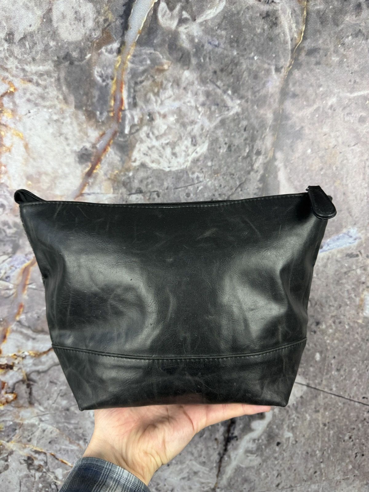 Harris Tweed Harris Tweed Wool Leather Toiletry Bag Grey Travel Pouch Size ONE SIZE - 5 Thumbnail