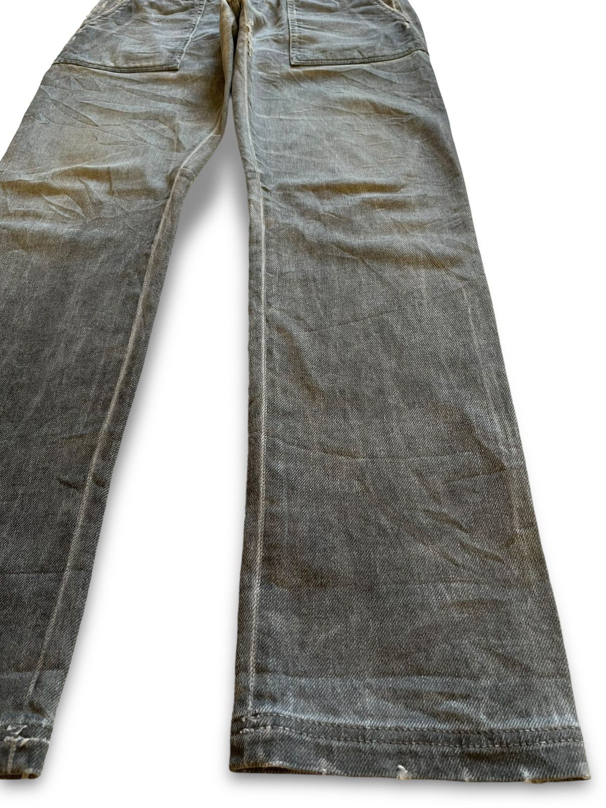Other Vintage Italian Brand Two Tone Distressed Fatigue Jeans Size US 33 - 8 Thumbnail