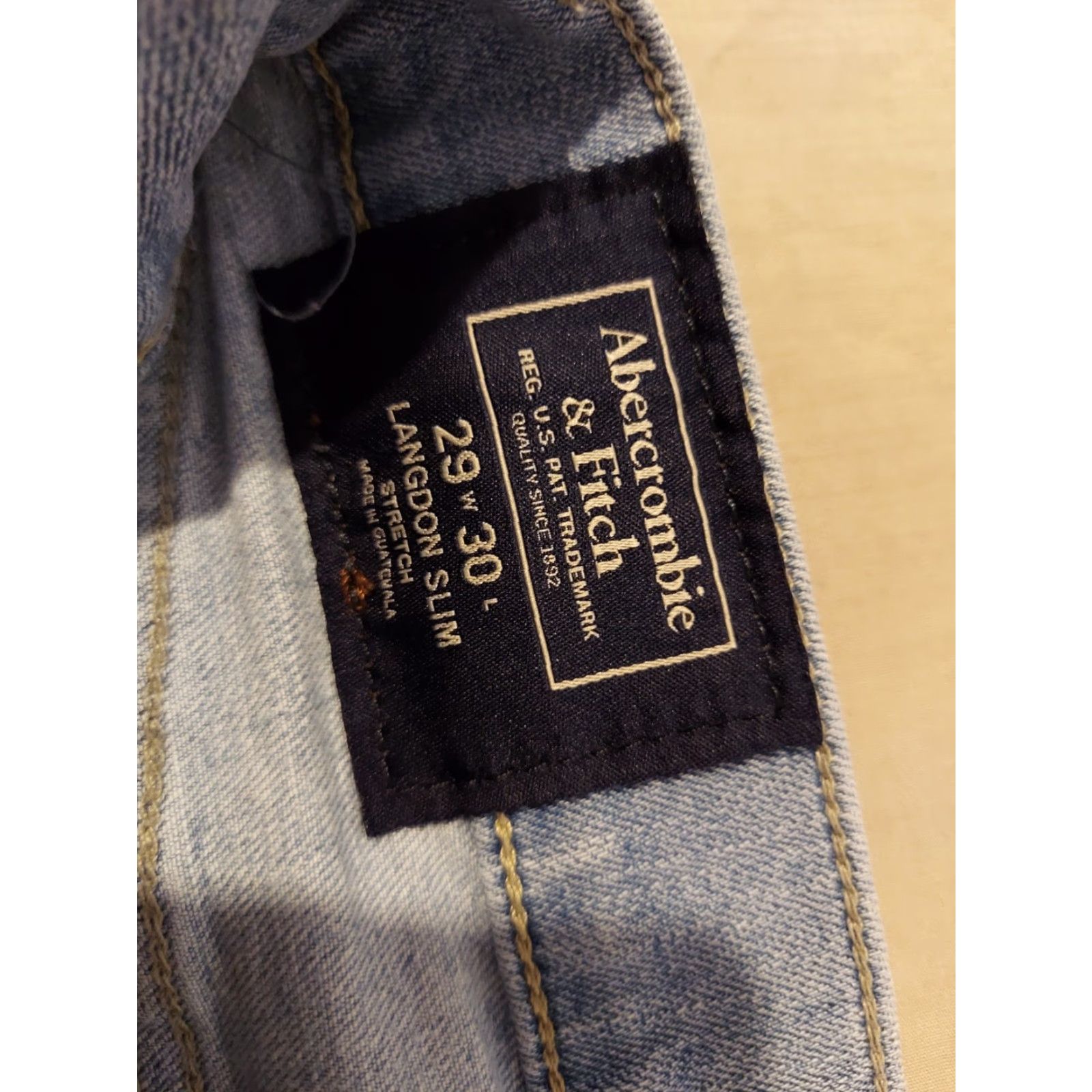 Abercrombie & Fitch VINTAGE Abercrombie & Fitch Jeans Mens Slim Straight 29x30 Blue Denim Pants Slimming 90s Mens Size US 29 - 6 Thumbnail