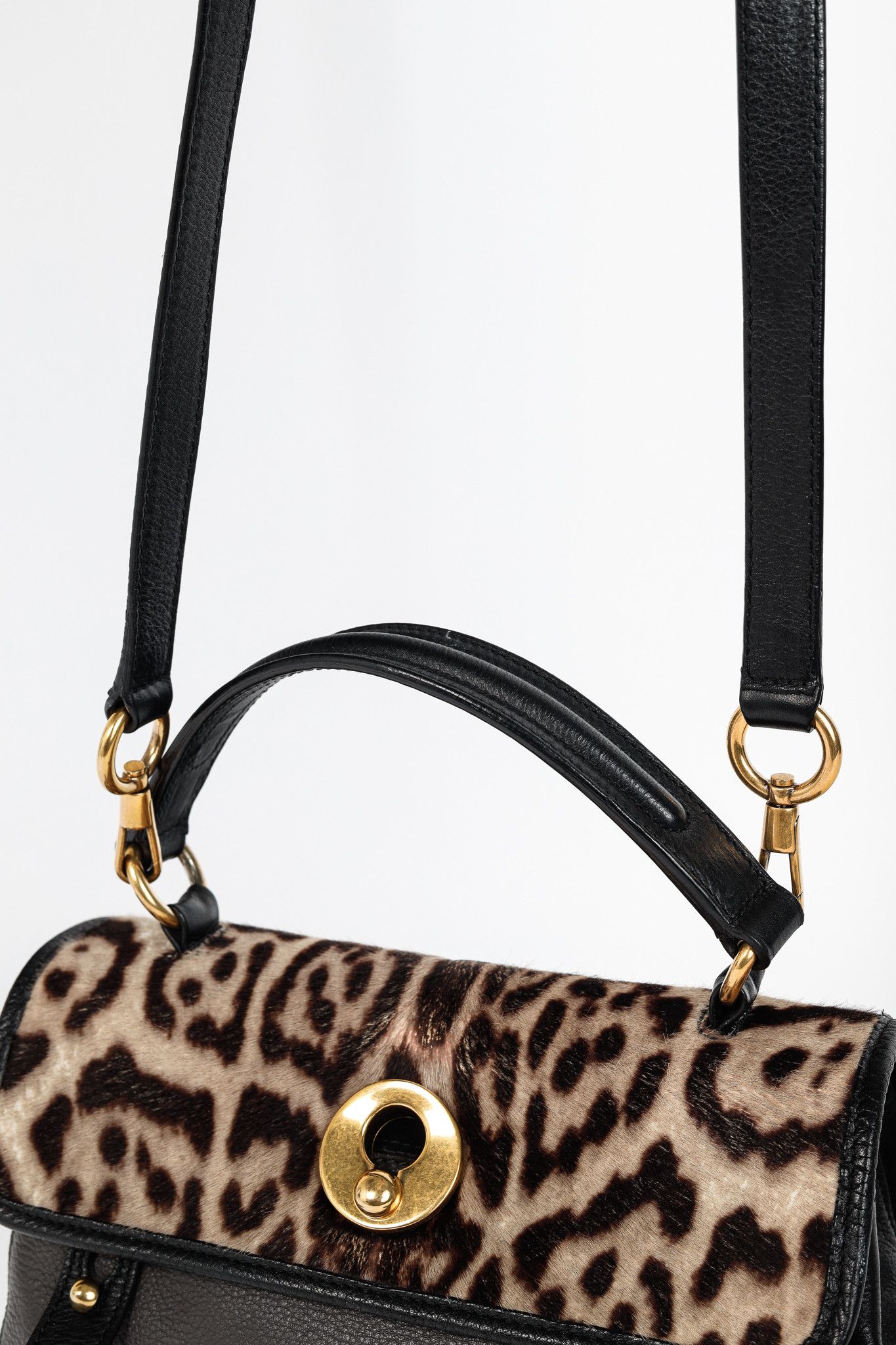 Yves Saint Laurent Yves Saint Laurent Small Muse II Leopard-Calf Hair Bag Size ONE SIZE - 7 Thumbnail