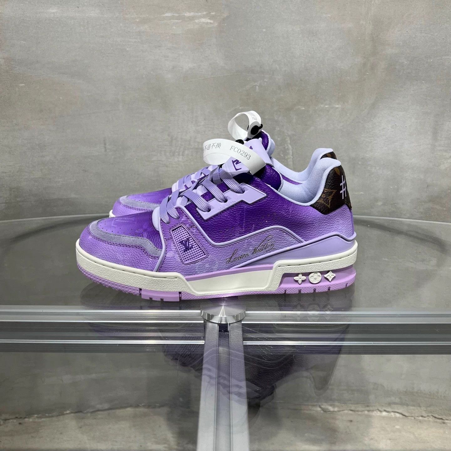 Louis Vuitton LV Trainer New Gradient Purple UK3 Size US 5.5 / IT 35.5 - 3 Thumbnail