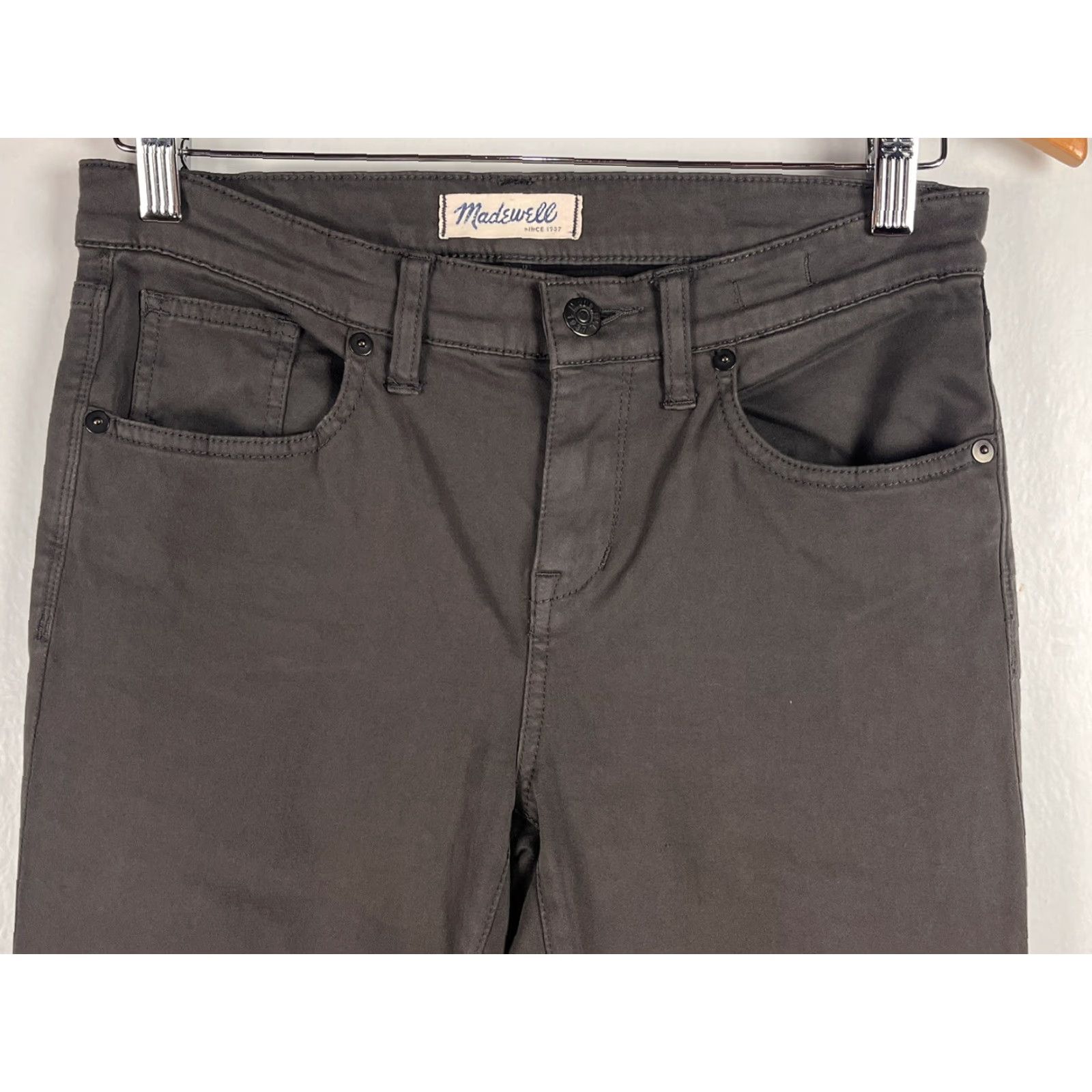 Madewell Madewell Skinny Pants Sz 28 Grey Stretch GUC Womens Skinny Size 28" / US 6 / IT 42 - 2 Thumbnail