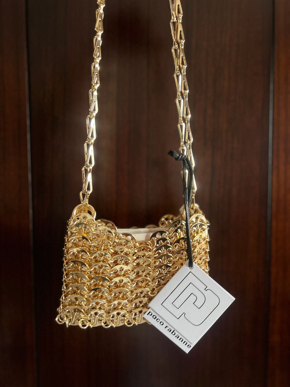 Paco Rabanne Paco Rabanne Gold Tone 1969 Nano Bag Size ONE SIZE - 1 Thumbnail