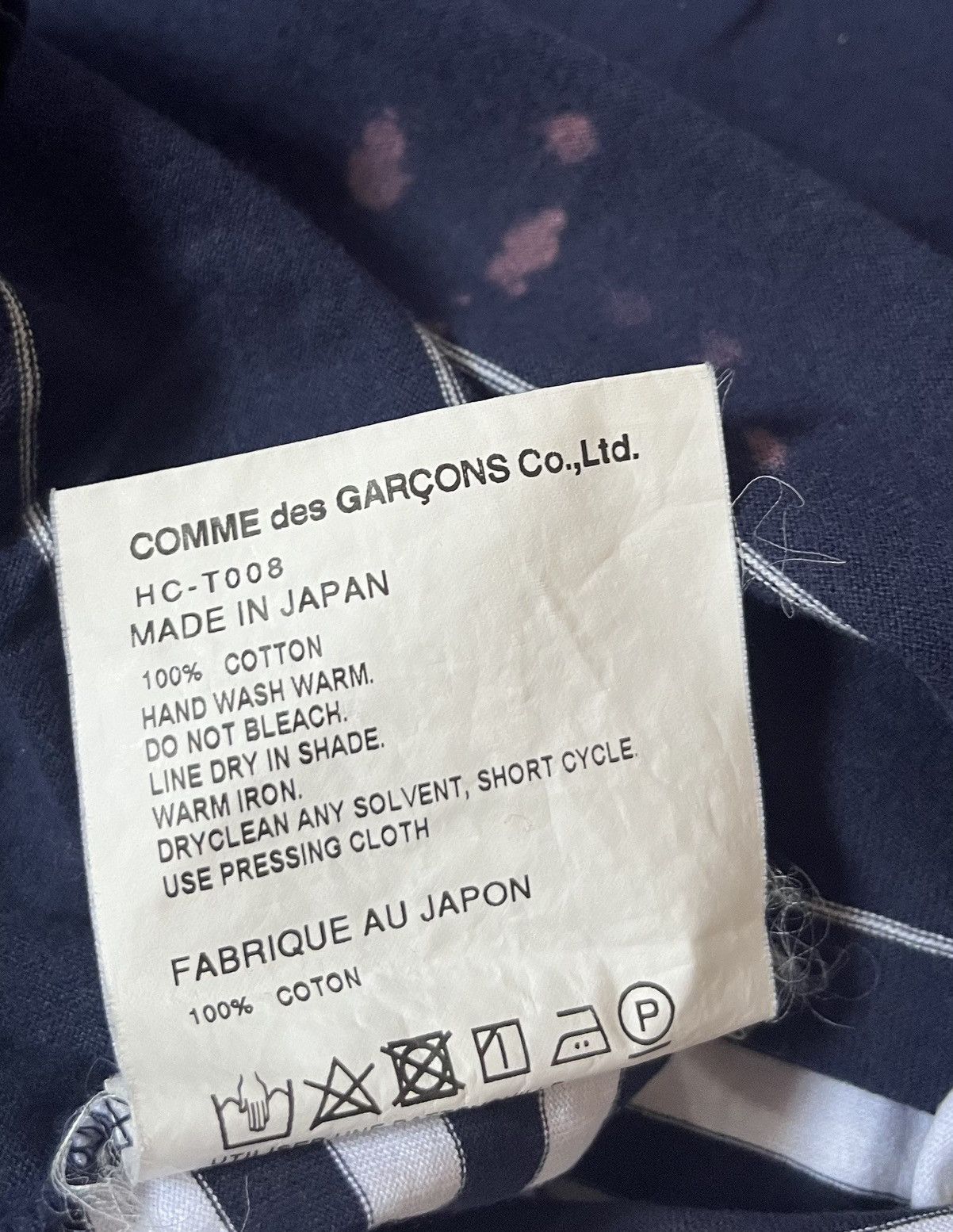 Comme des Garcons × Comme des Garcons Homme × Comme des Garcons Homme Plus TAX FREE 🇺🇸 Cdg homme AD2018 two tone striped tee Size US M / EU 48-50 / 2 - 5 Thumbnail