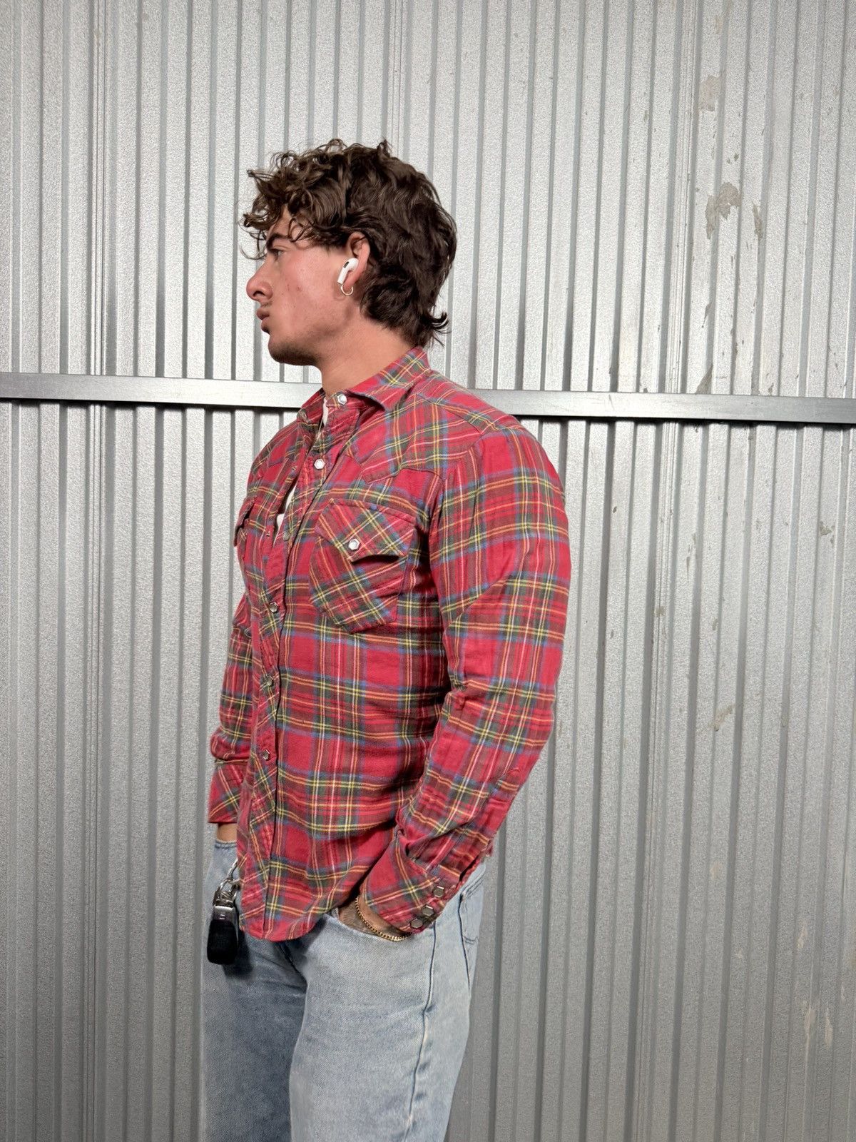 Other Vintage Red Plaid Pearl Snap Western Button Up Shirt Size US M / EU 48-50 / 2 - 2 Thumbnail